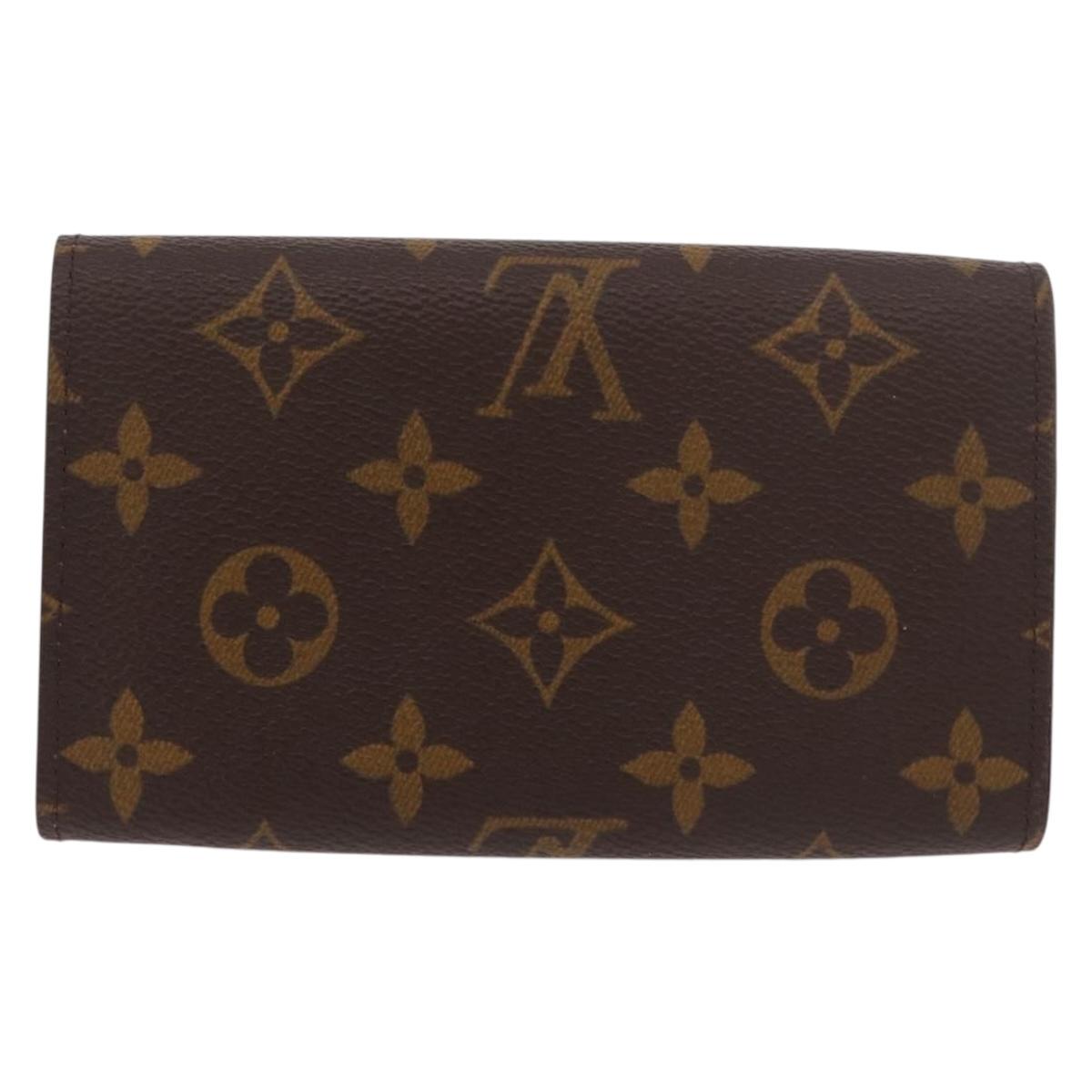 LOUIS VUITTON Monogram Porte Monnaie Billets Tresor Wallet M61730 Auth 189995A