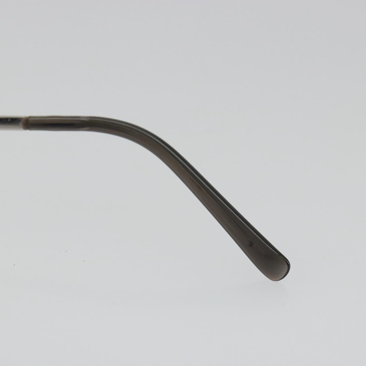 CHANEL COCO Mark Sunglasses Metal Silver CC Auth 189996
