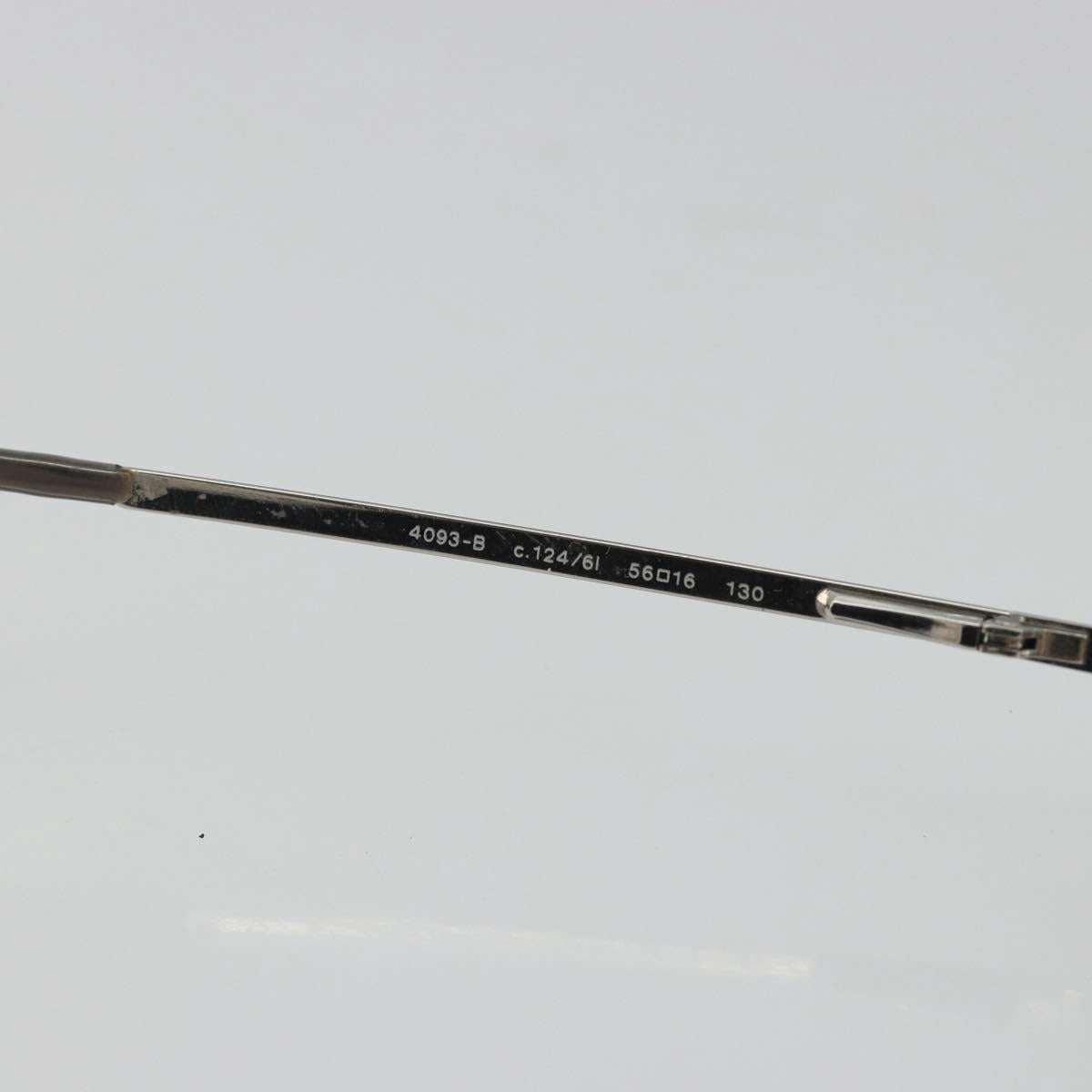 CHANEL COCO Mark Sunglasses Metal Silver CC Auth 189996
