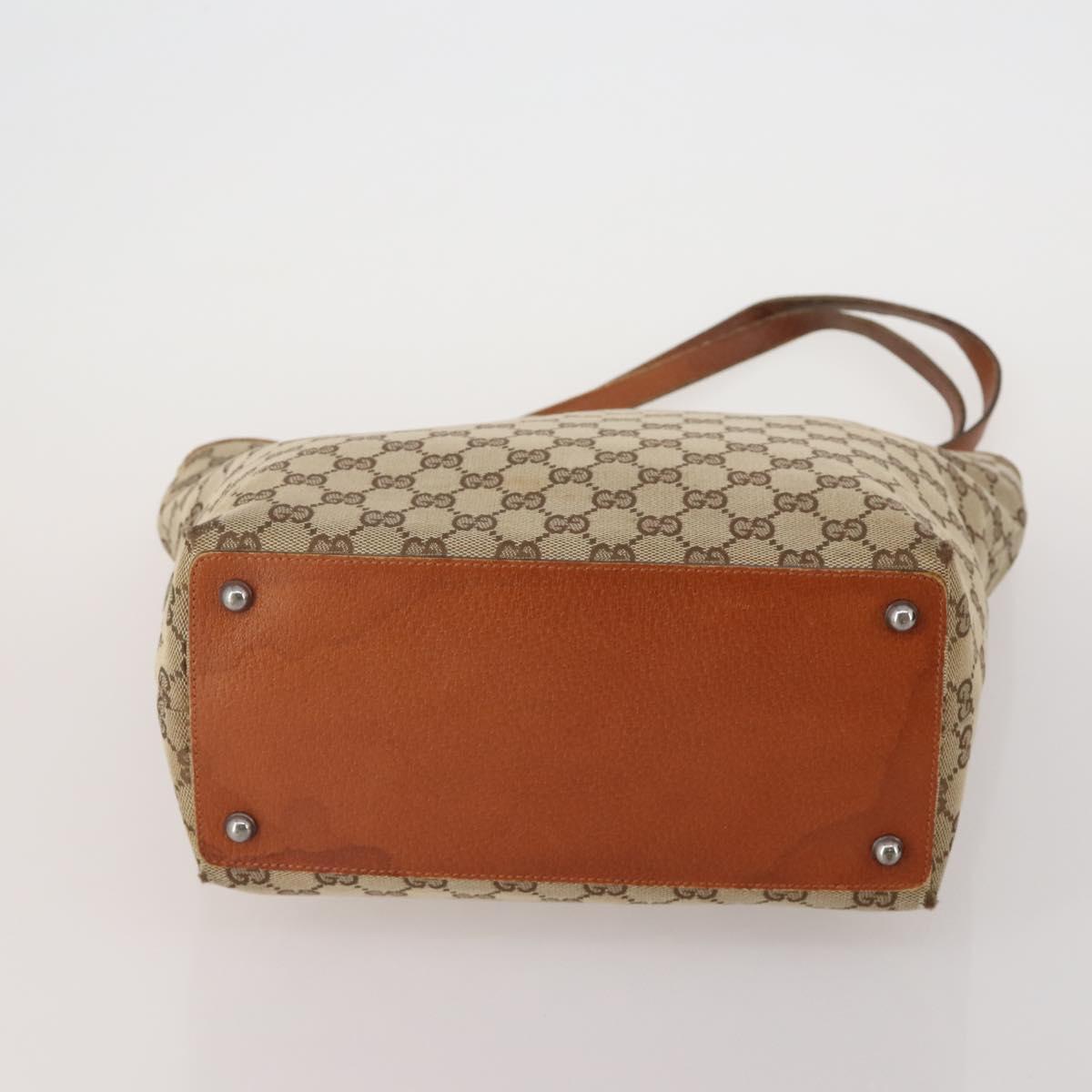 BOTTEGA VENETA Gucci GG Canvas Bag Wool Leather 4 Set Brown Beige Auth 190006