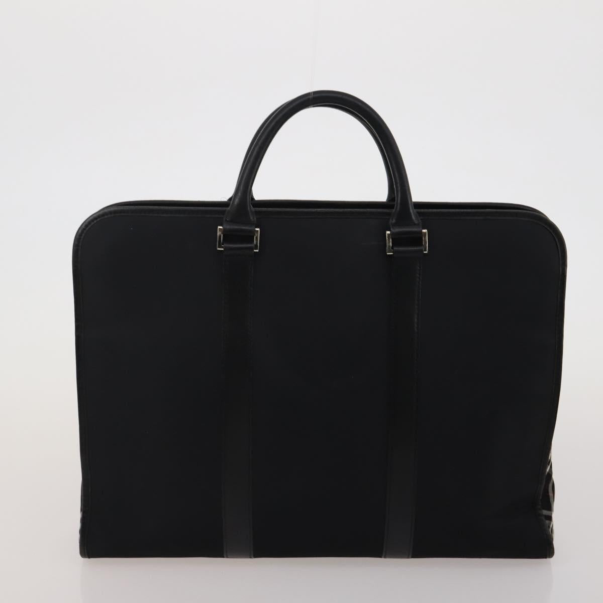 BURBERRY Business Bag Leather Canvas 4 Set Khaki Black Auth 190008