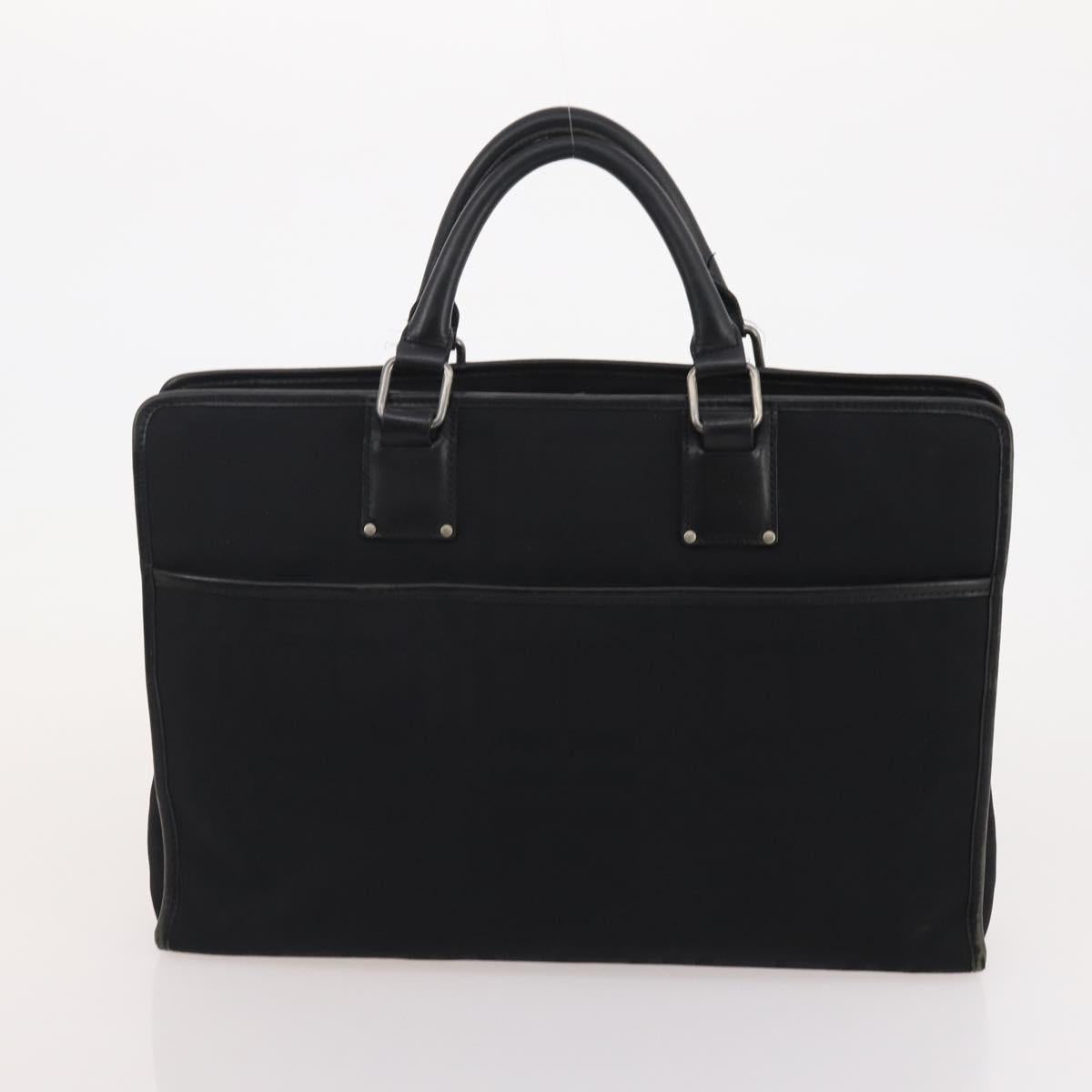 BURBERRY Business Bag Leather Canvas 4 Set Khaki Black Auth 190008