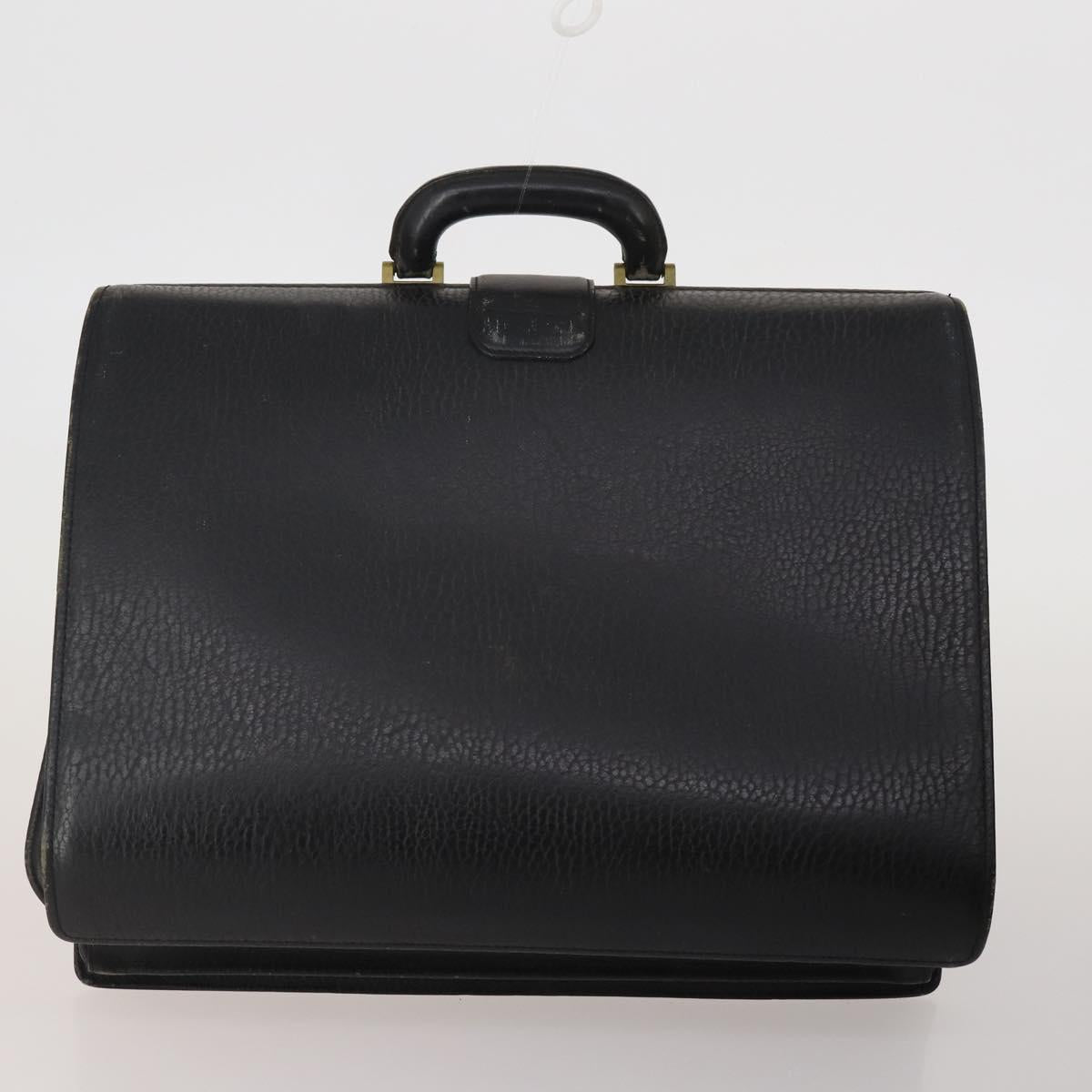 BURBERRY Business Bag Leather Canvas 4 Set Khaki Black Auth 190008