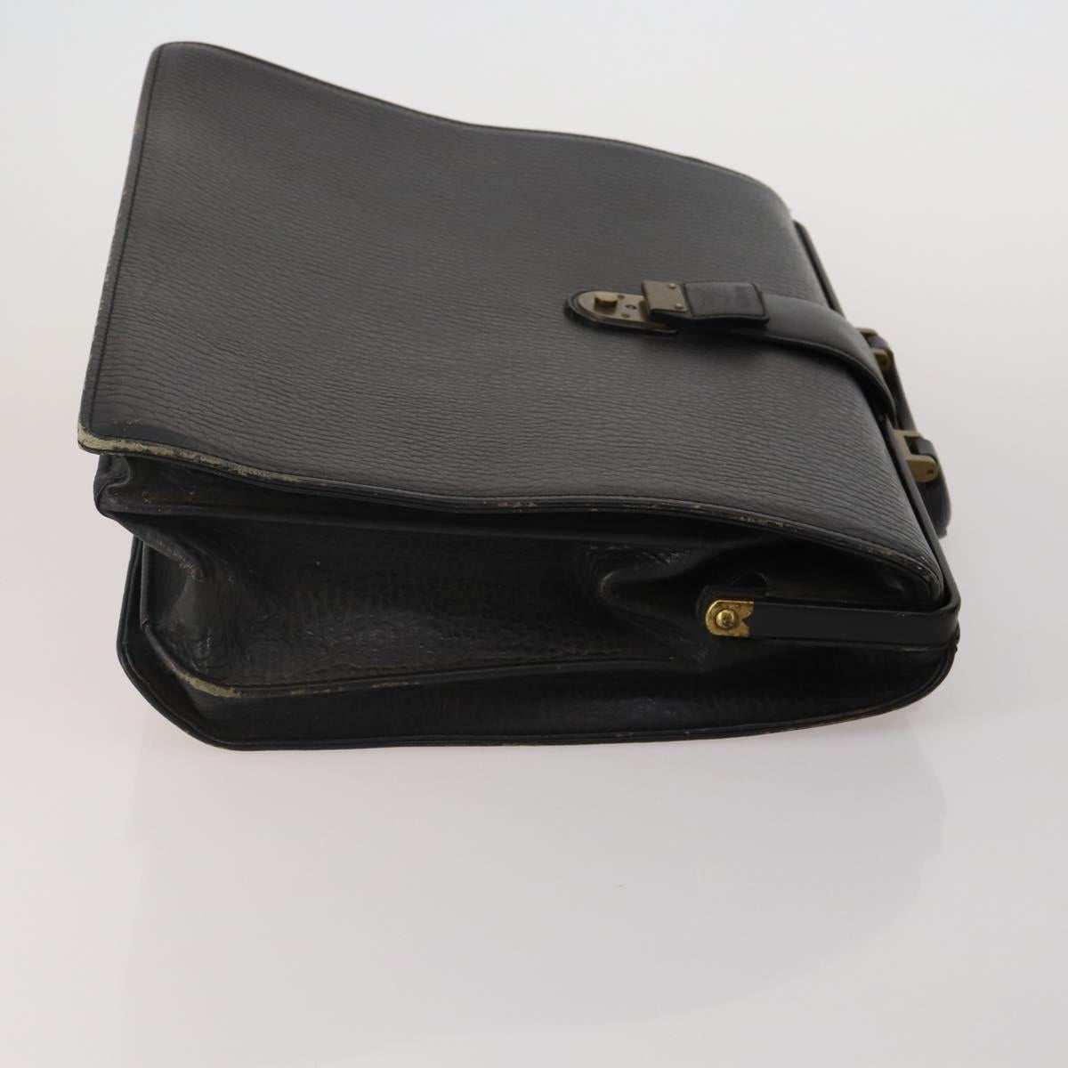BURBERRY Business Bag Leather Canvas 4 Set Khaki Black Auth 190008