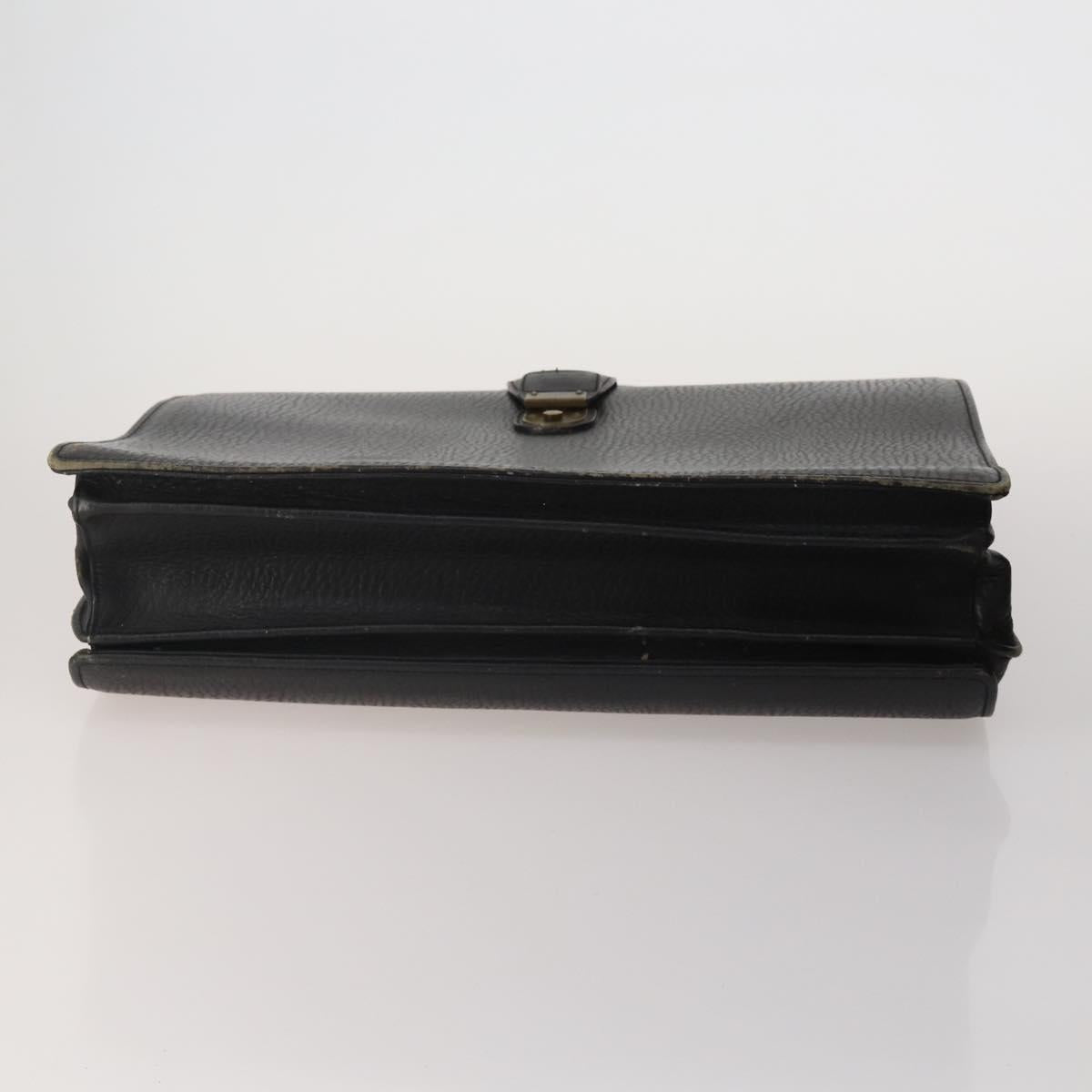 BURBERRY Business Bag Leather Canvas 4 Set Khaki Black Auth 190008