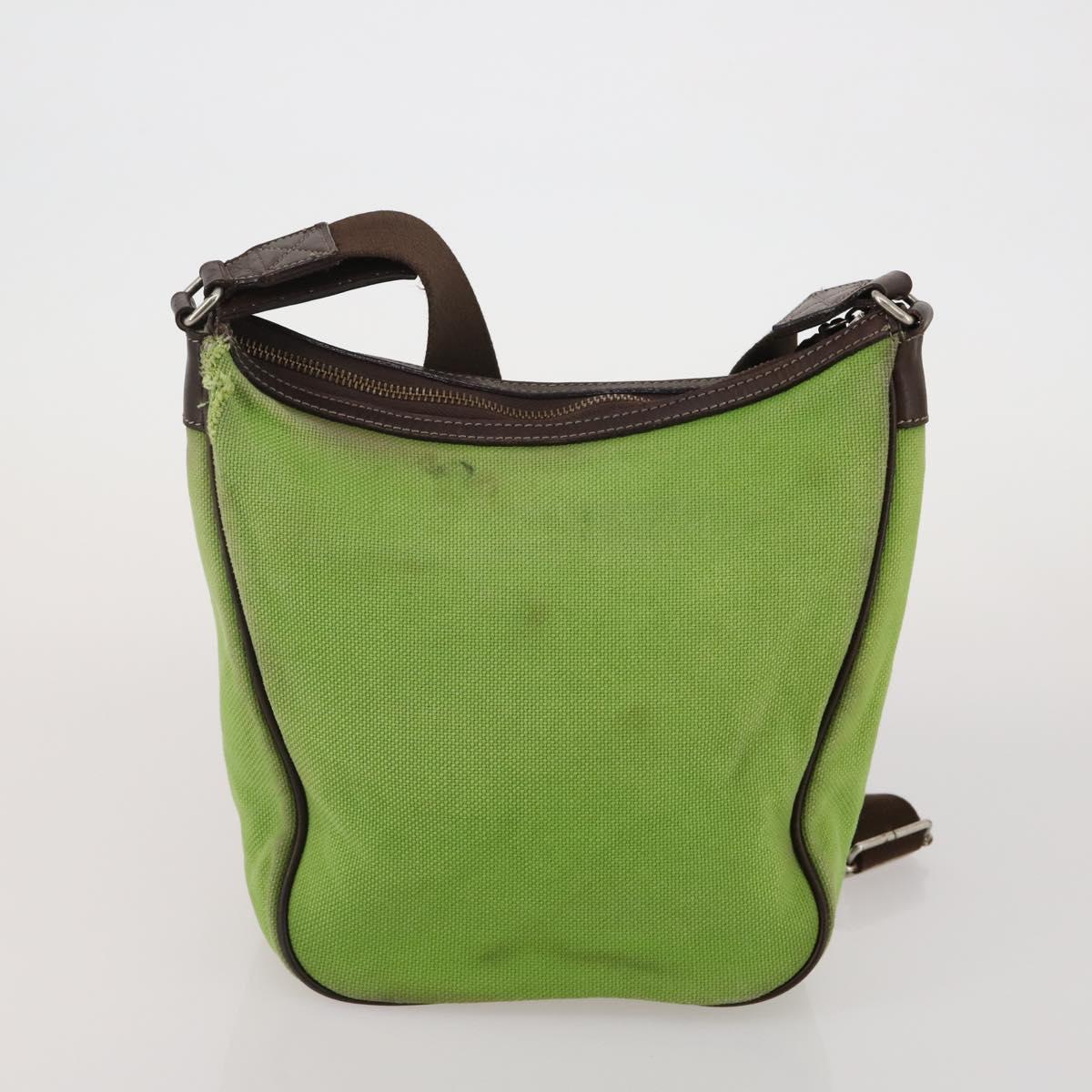 BURBERRY Nova Check Blue Label Hand Bag Canvas 4 Set Green Beige Auth 190010