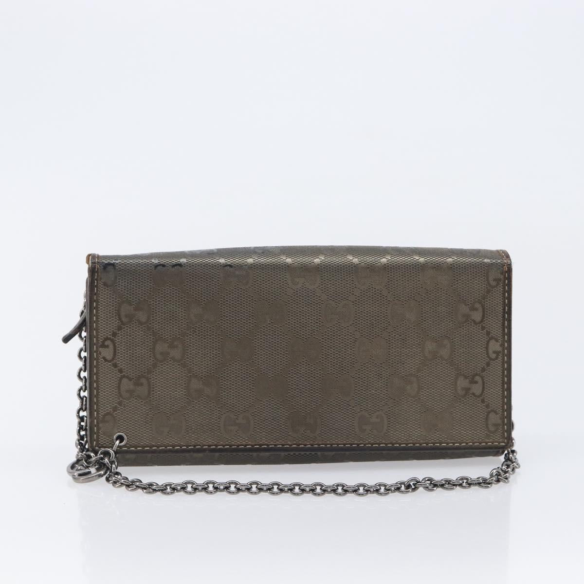 GUCCI GG Canvas Wallet PVC Leather 5 Set Beige Brown black Auth 190013