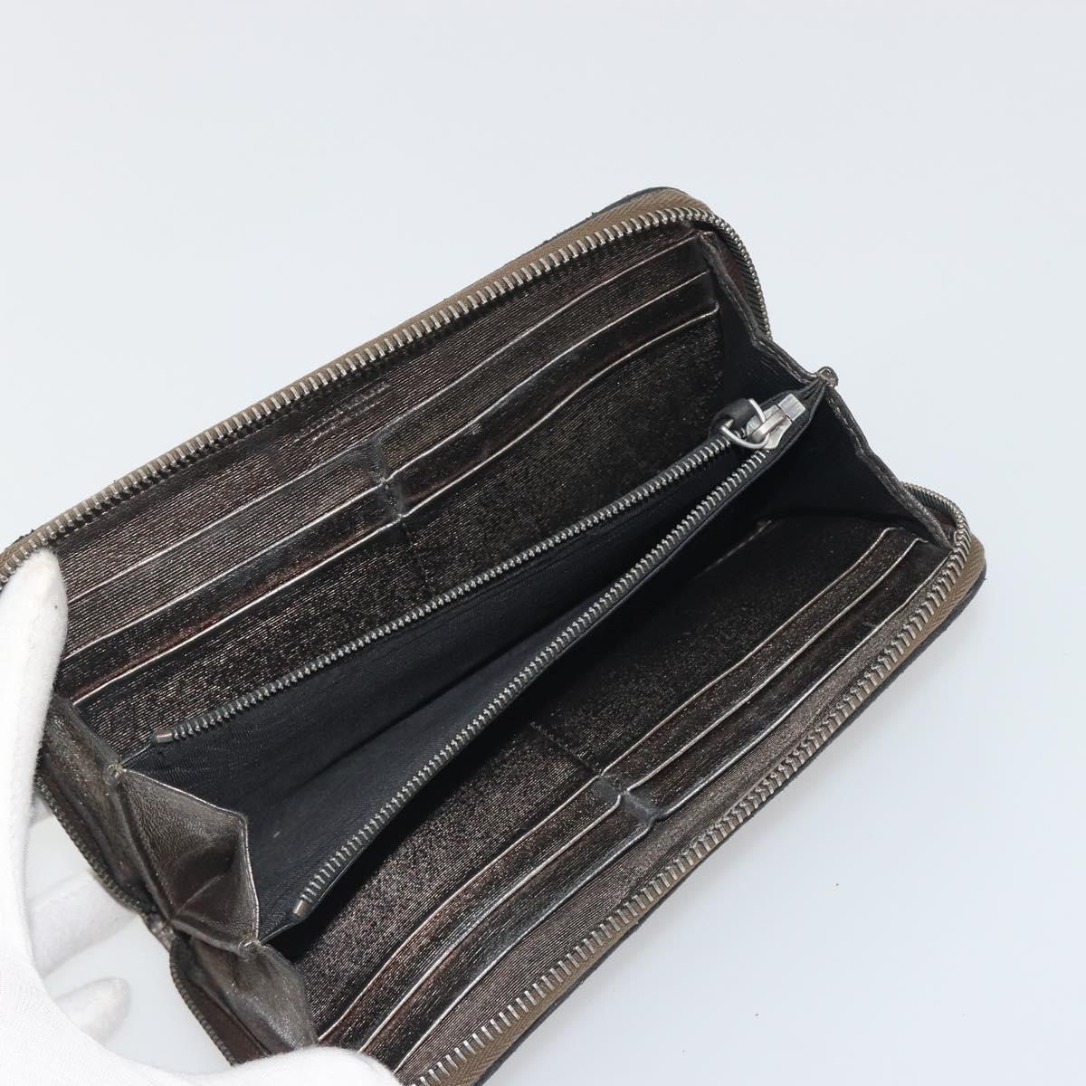 BOTTEGA VENETA INTRECCIATO Wallet Leather 4 Set Navy Brown beige Auth 190015