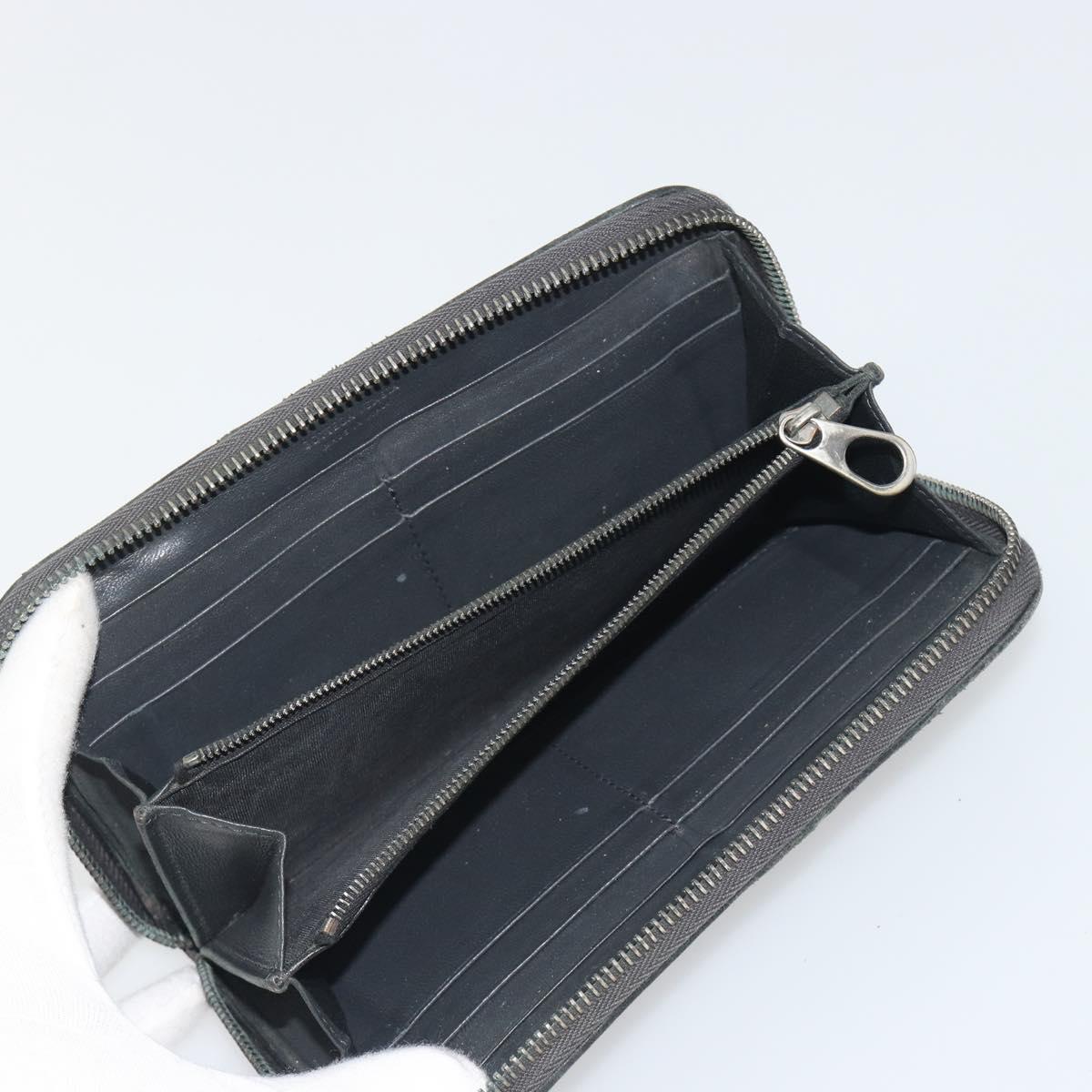 BOTTEGA VENETA INTRECCIATO Wallet Leather 4 Set Navy Brown beige Auth 190015
