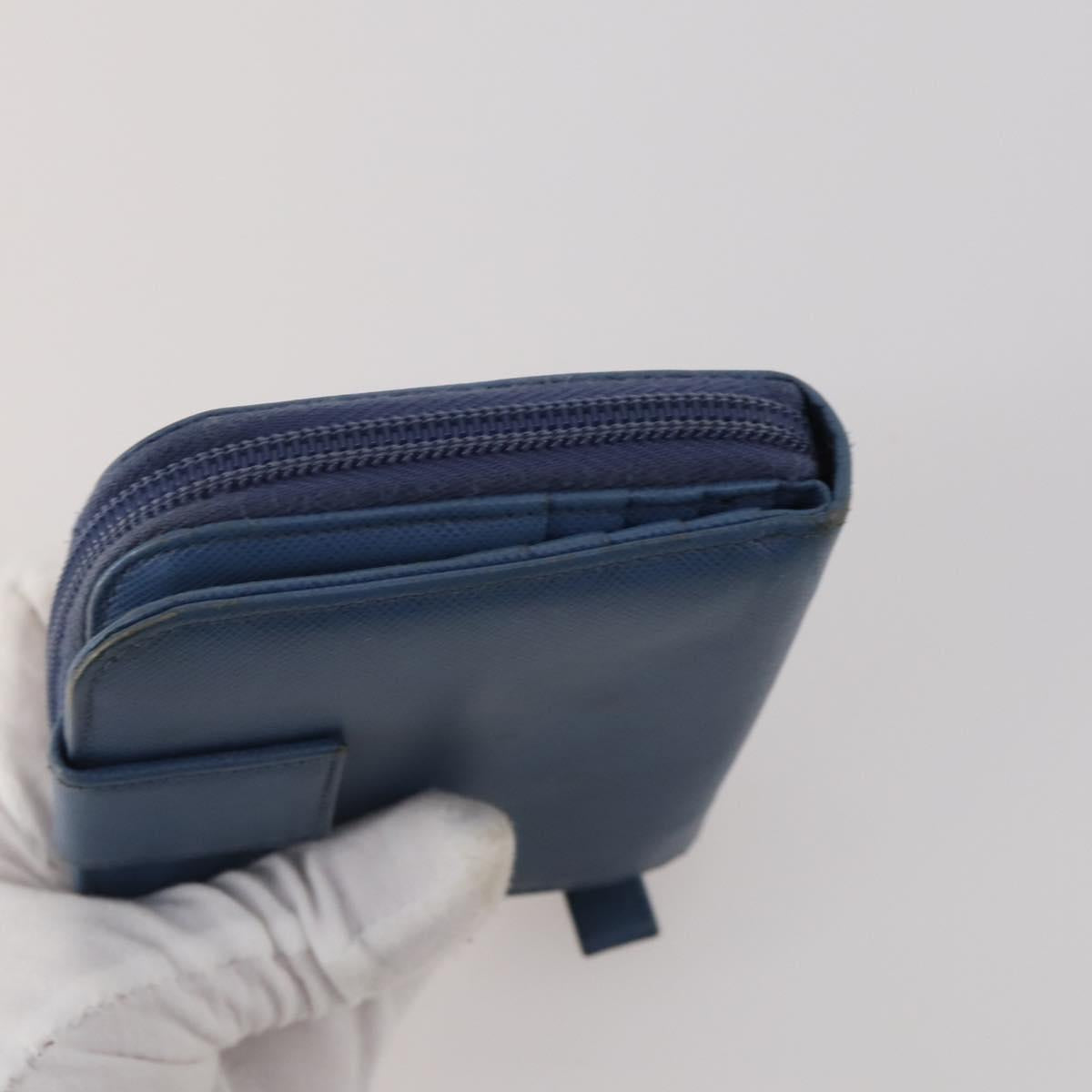 PRADA Pouch Nylon Leather 4 Set Blue Black Brown Auth 190016