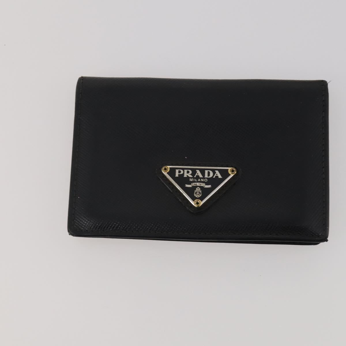 PRADA Pouch Nylon Leather 4 Set Blue Black Brown Auth 190016