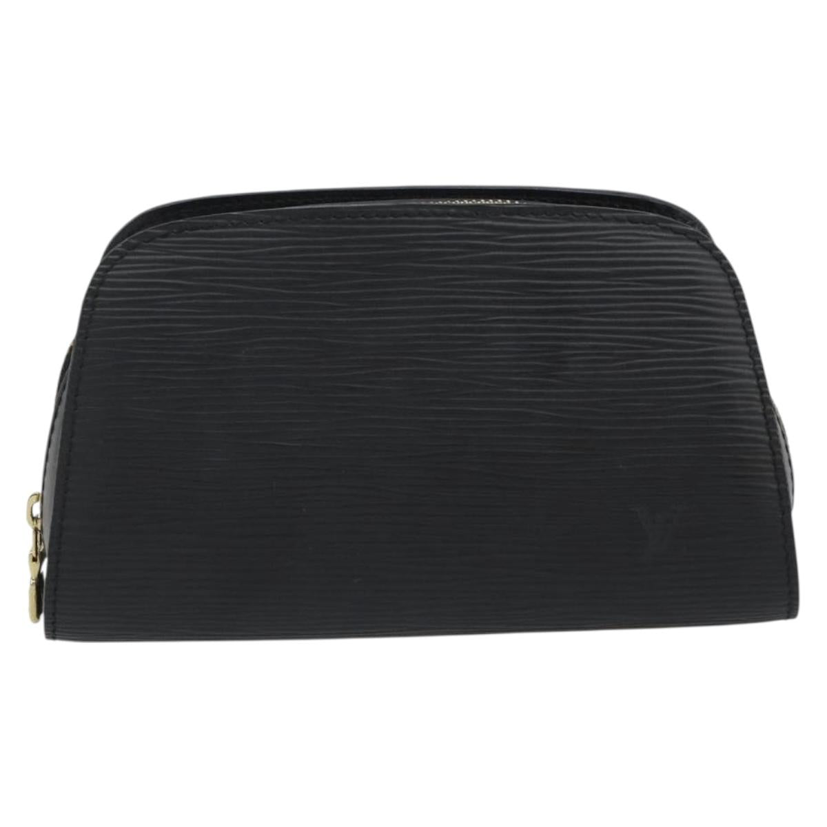 LOUIS VUITTON Epi Dauphine PM Pouch Black M48442 LV Auth 190025