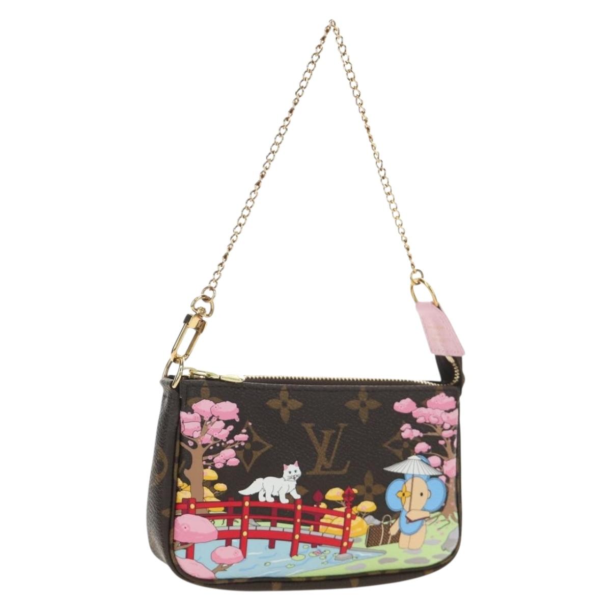LOUIS VUITTON Monogram Vivienne Mini Pochette Accessoires M45905 Auth 190028SM