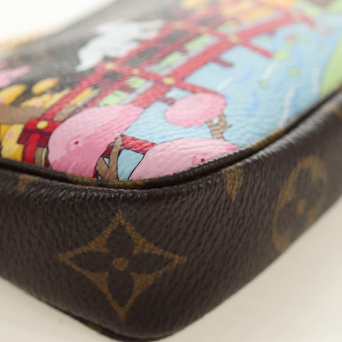 LOUIS VUITTON Monogram Vivienne Mini Pochette Accessoires M45905 Auth 190028SM