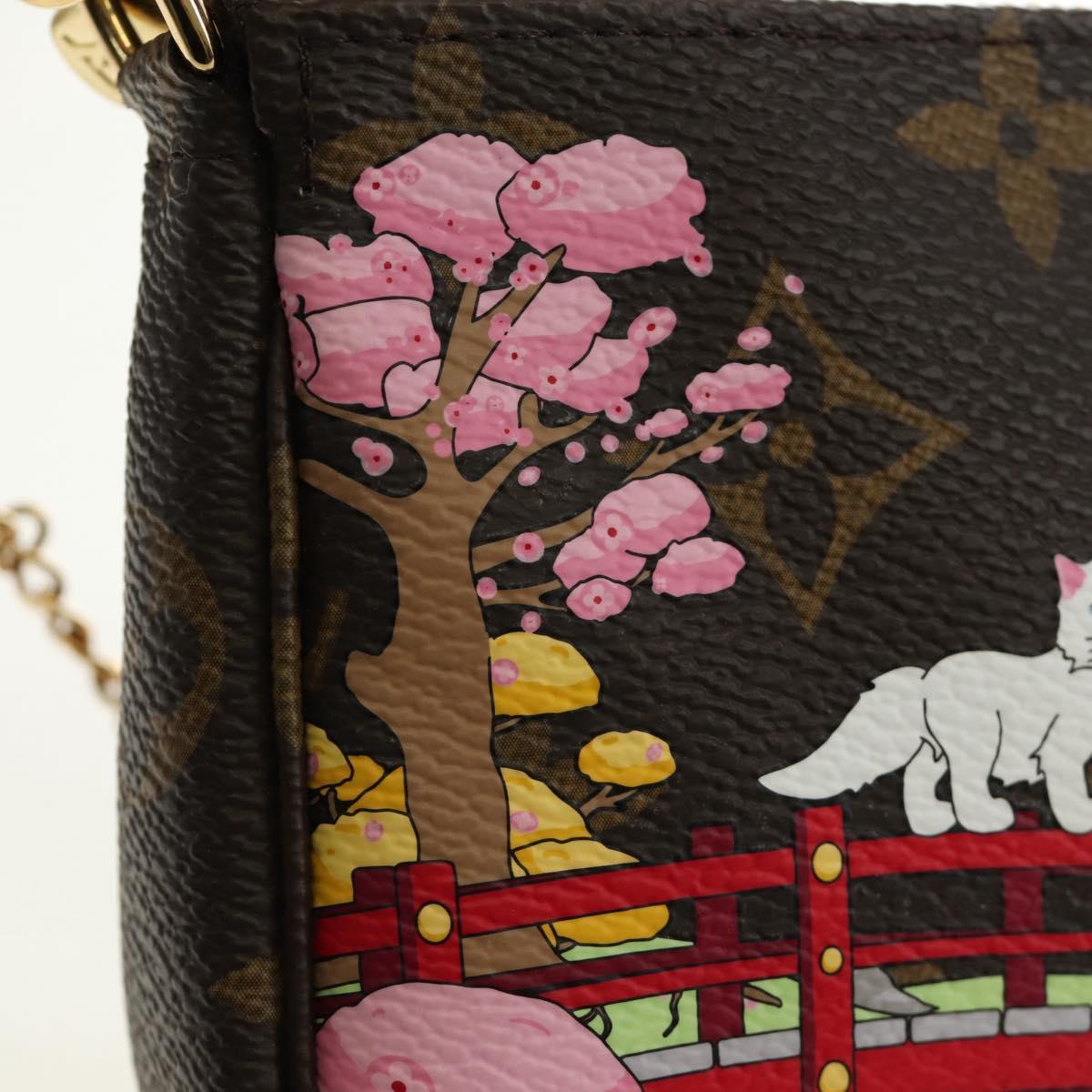 LOUIS VUITTON Monogram Vivienne Mini Pochette Accessoires M45905 Auth 190028SM