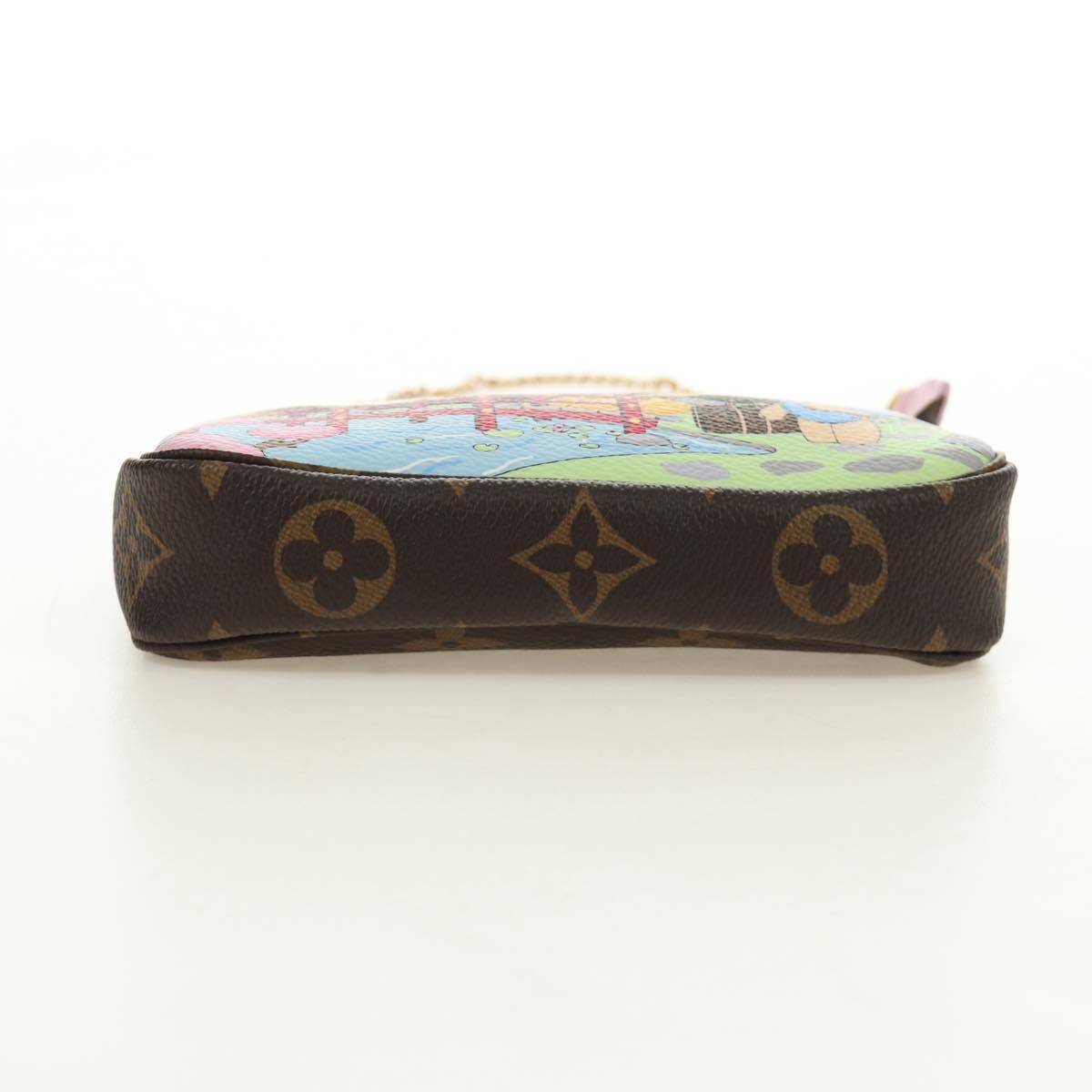 LOUIS VUITTON Monogram Vivienne Mini Pochette Accessoires M45905 Auth 190028SM