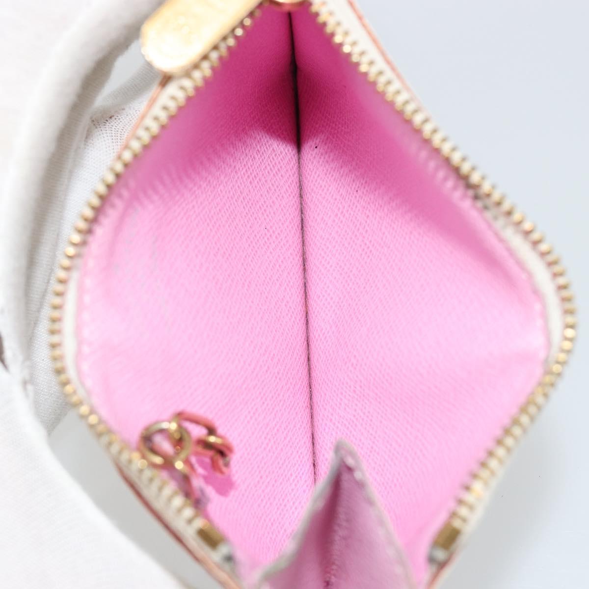 LOUIS VUITTON Multicolor Pochette Cles NM Purse White M93734 LV Auth 190030