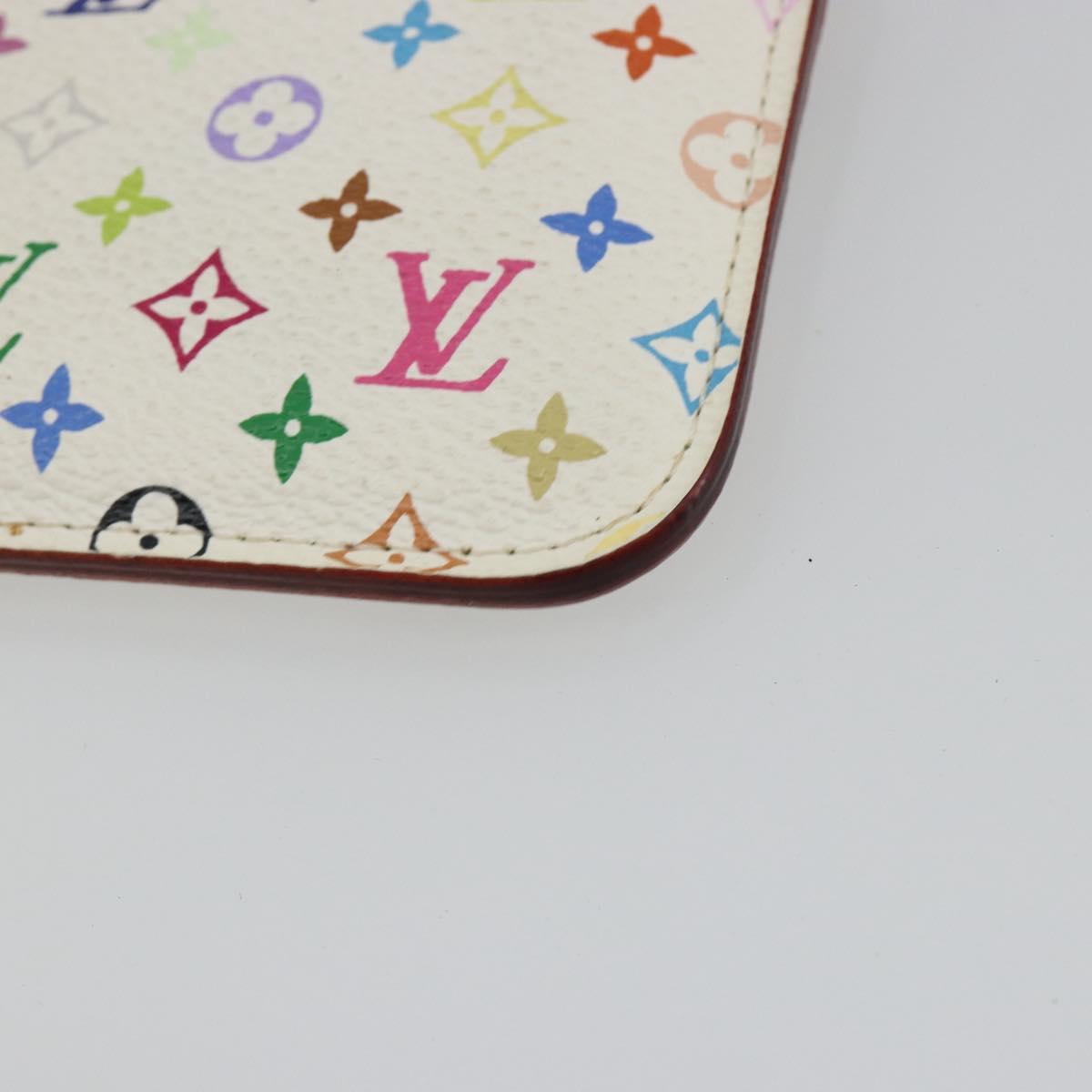 LOUIS VUITTON Multicolor Pochette Cles NM Purse White M93734 LV Auth 190030