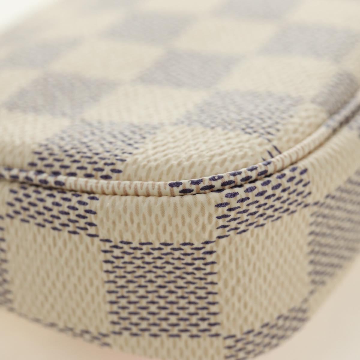 LOUIS VUITTON Damier Azur Vivienne Mini Pochette Accessoires Auth 190031SM