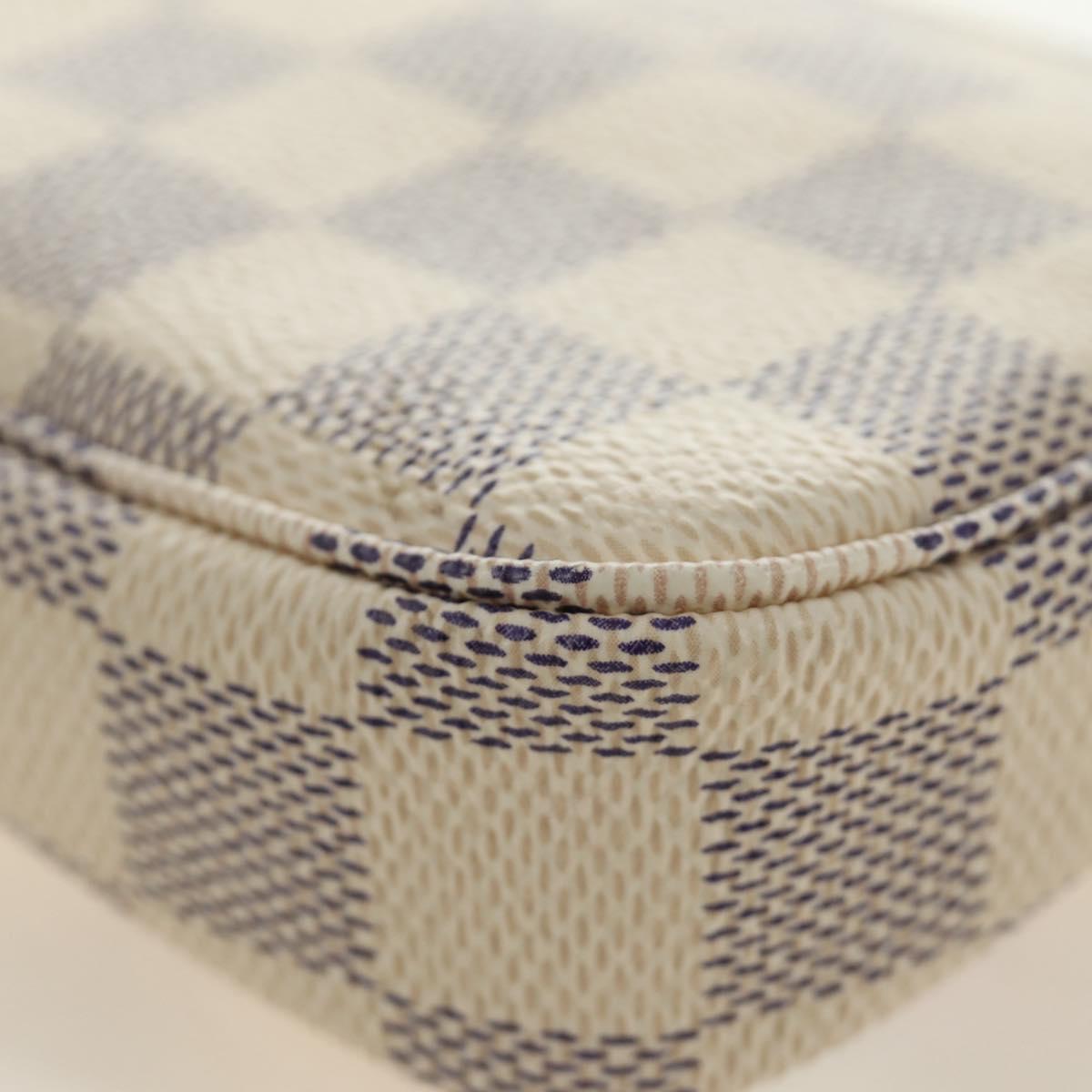 LOUIS VUITTON Damier Azur Vivienne Mini Pochette Accessoires Auth 190031SM