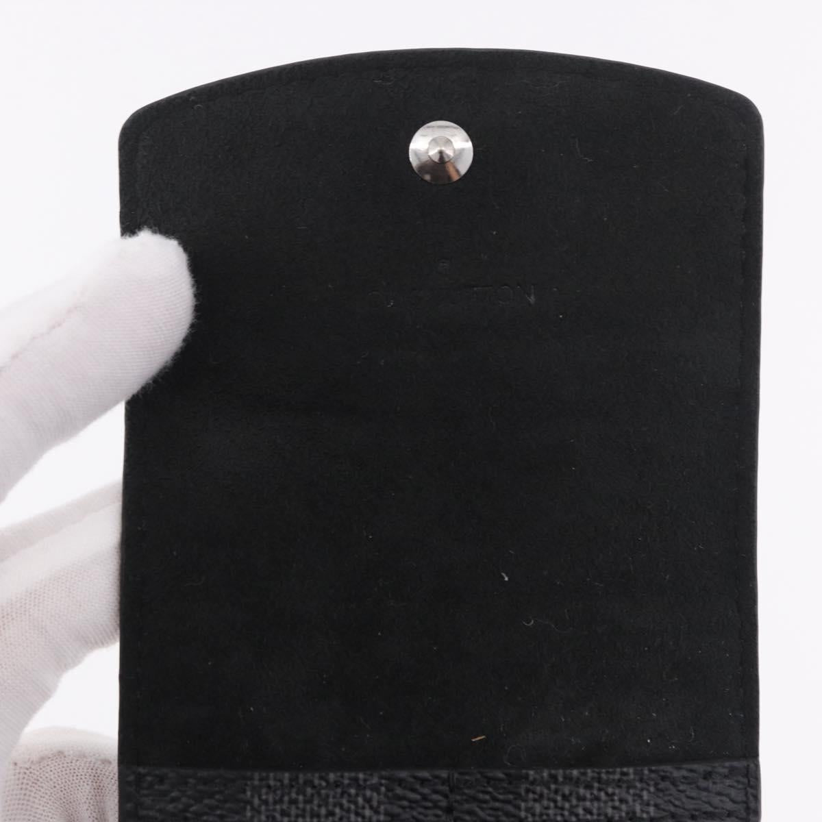 LOUIS VUITTON Damier Graphite Buton de Manchette Cuffs LV Auth 190032