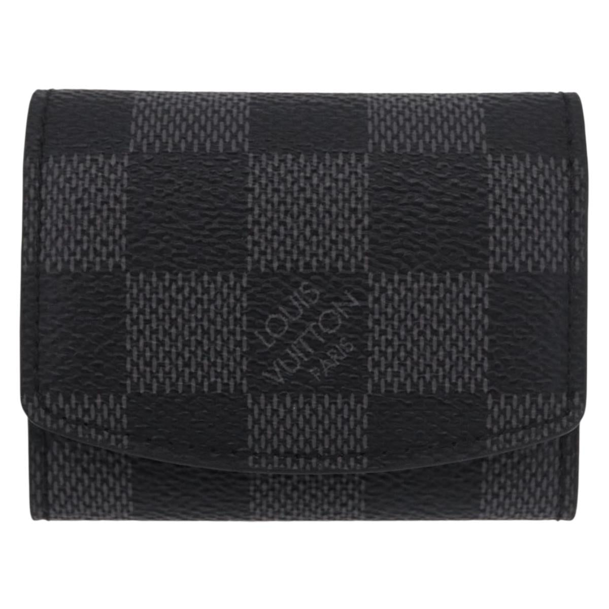 LOUIS VUITTON Damier Graphite Buton de Manchette Cuffs LV Auth 190032