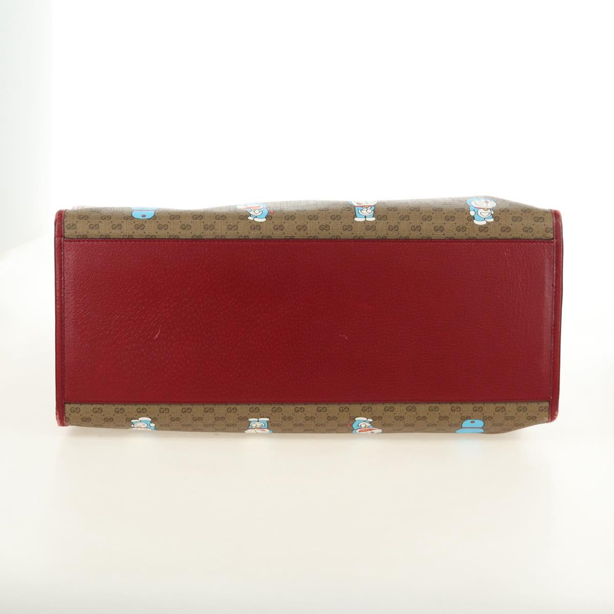GUCCI GUCCI × Doraemon Micro GG Supreme Bag PVC 2way Beige 653952 Auth 190041M