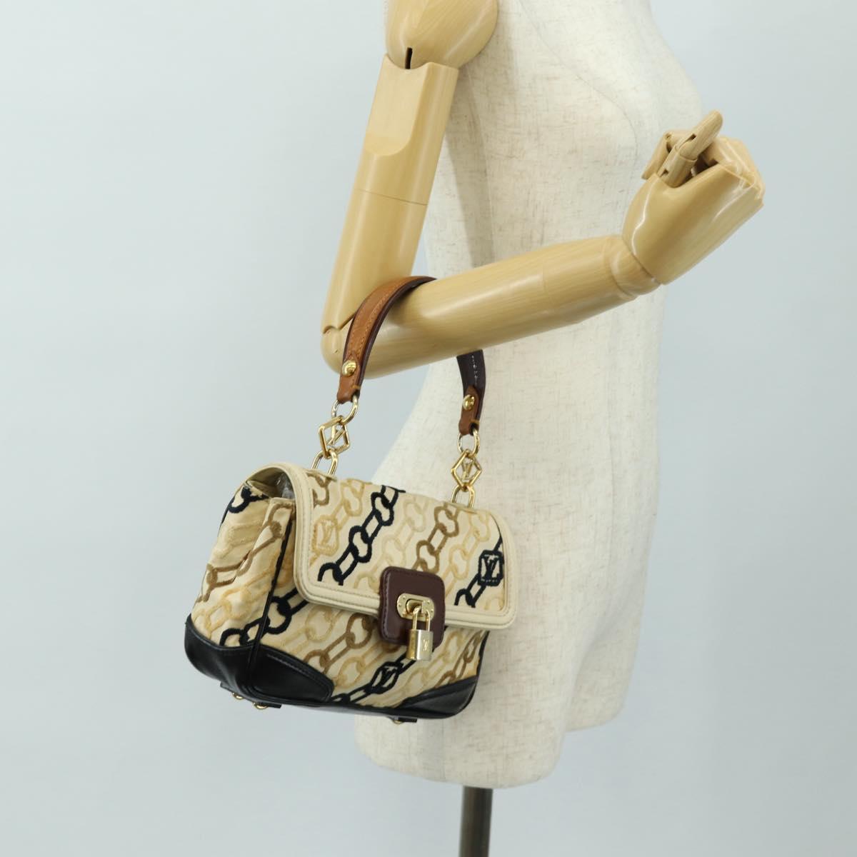 LOUIS VUITTON Monogram Charm Pochette Lover Bag Ivory M95194 LV Auth 190047SAV