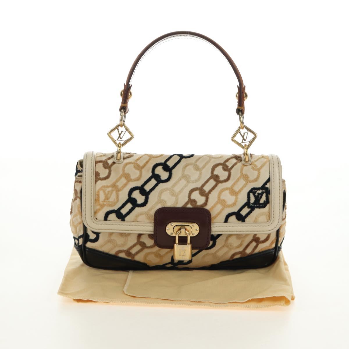 LOUIS VUITTON Monogram Charm Pochette Lover Bag Ivory M95194 LV Auth 190047SAV