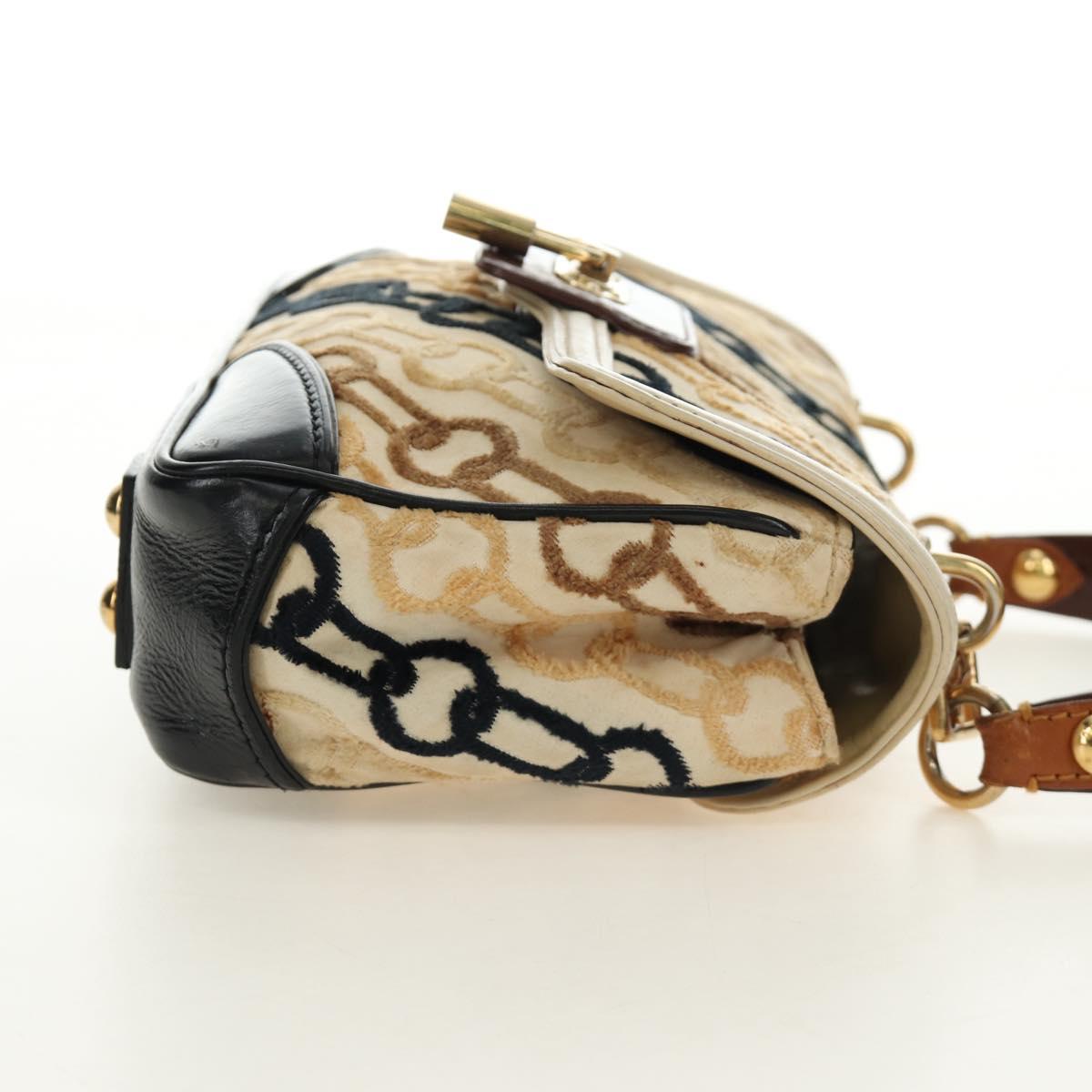 LOUIS VUITTON Monogram Charm Pochette Lover Bag Ivory M95194 LV Auth 190047SAV