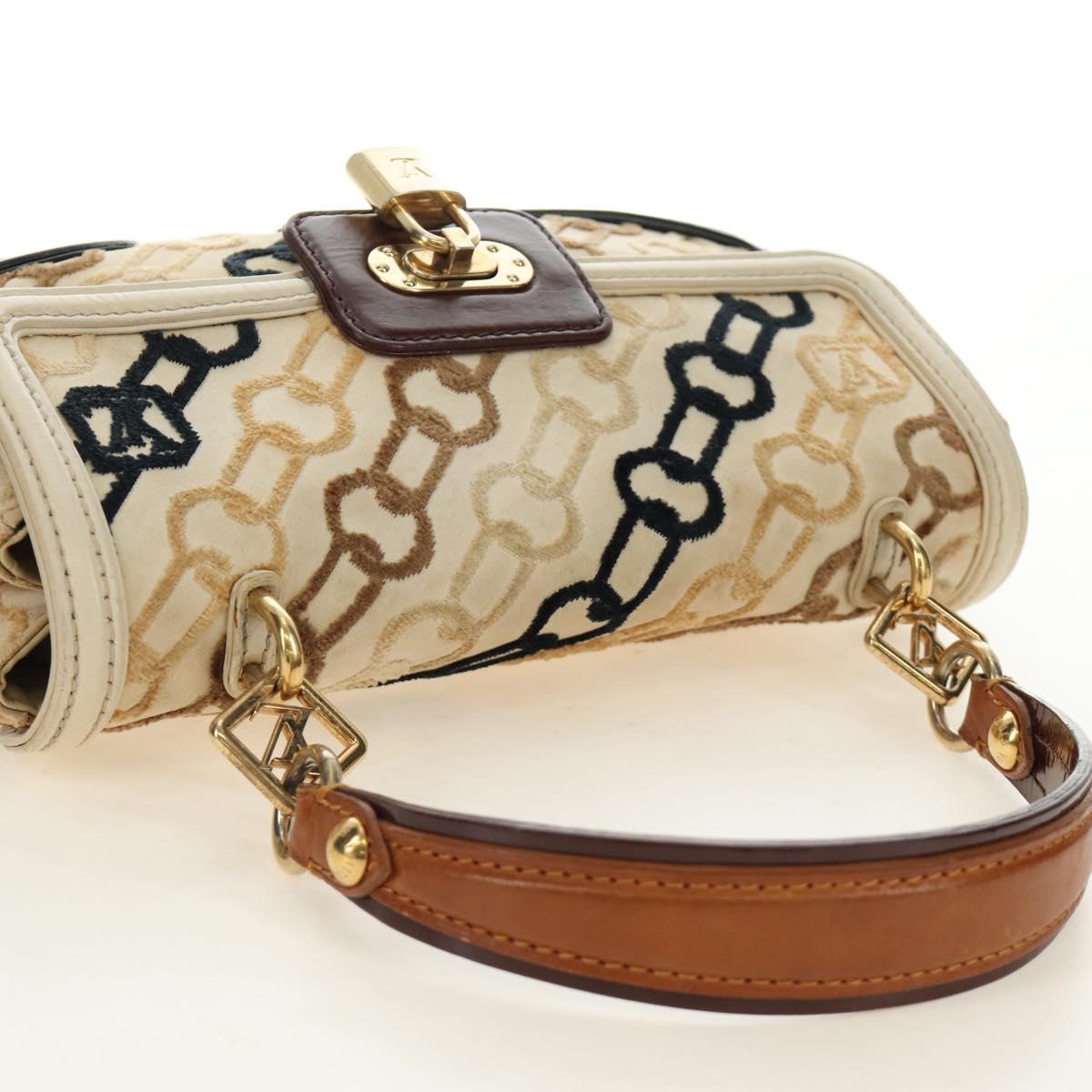 LOUIS VUITTON Monogram Charm Pochette Lover Bag Ivory M95194 LV Auth 190047SAV