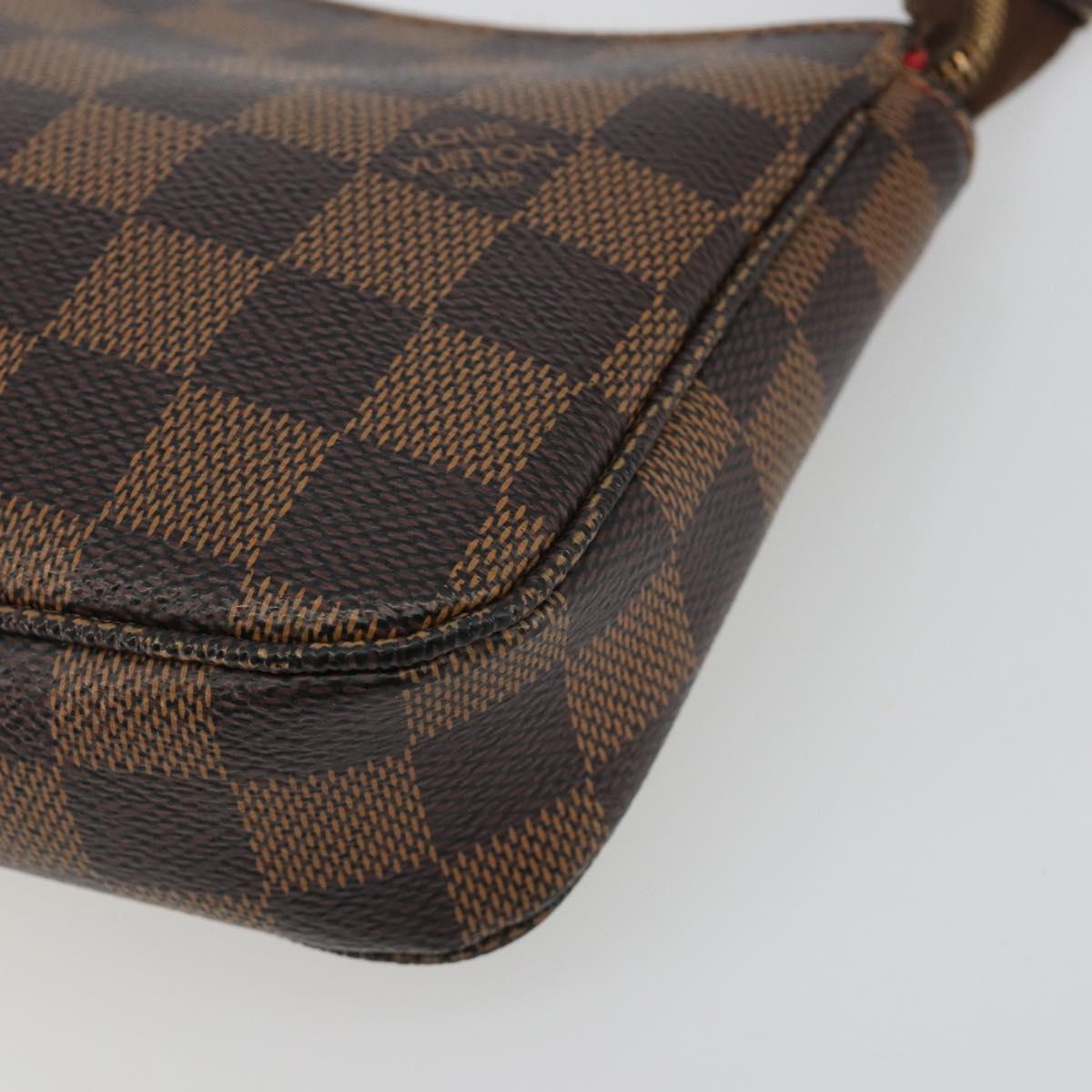 LOUIS VUITTON Damier Ebene Pochette Accessoires Pouch N41206 LV Auth 190053