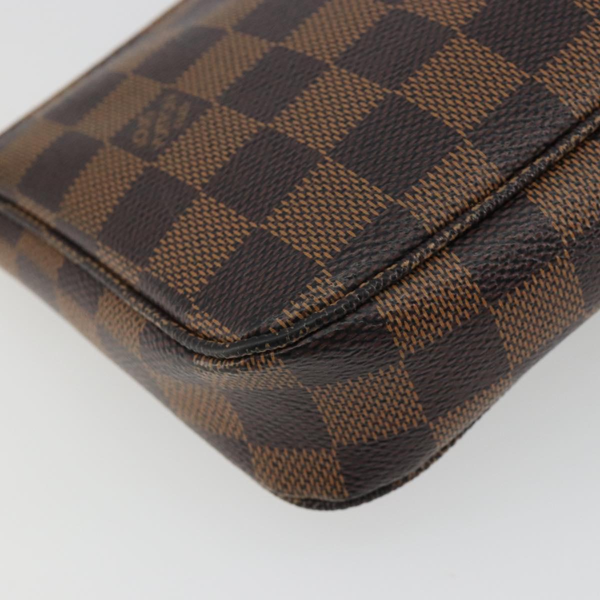 LOUIS VUITTON Damier Ebene Pochette Accessoires Pouch N41206 LV Auth 190053