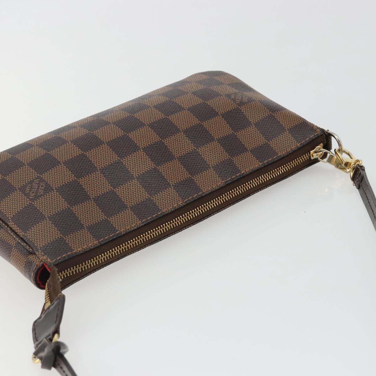 LOUIS VUITTON Damier Ebene Pochette Accessoires Pouch N41206 LV Auth 190053