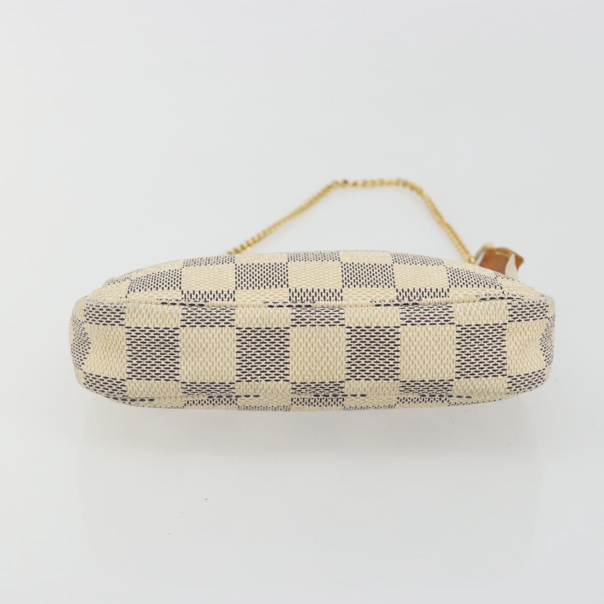 LOUIS VUITTON Damier Azur Mini Pochette Accessoires Pouch N63005 LV Auth 190056