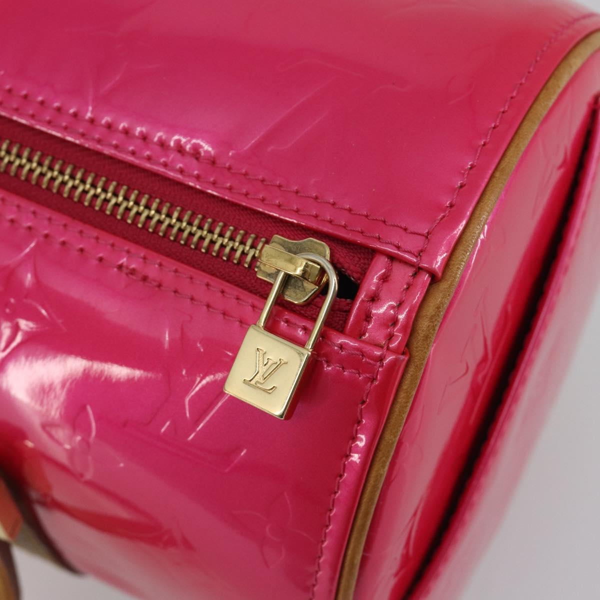 LOUIS VUITTON Monogram Vernis Bedford Bag Fuchsia Pink M91255 LV Auth 190057A
