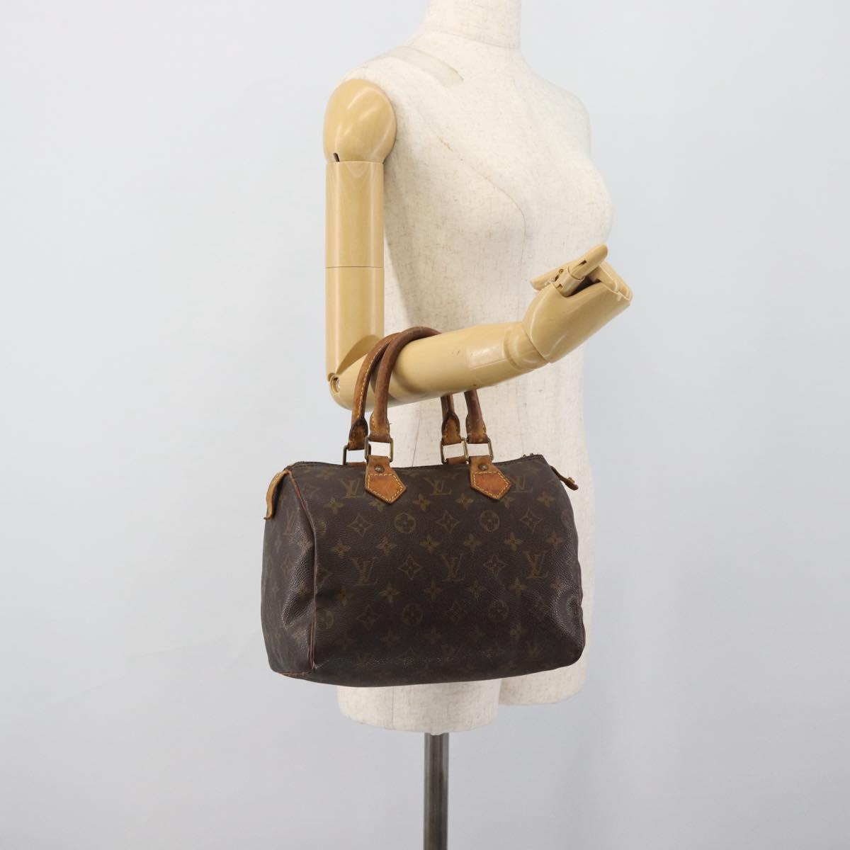 LOUIS VUITTON Monogram Speedy 25 Hand Bag M41528 LV Auth 190071