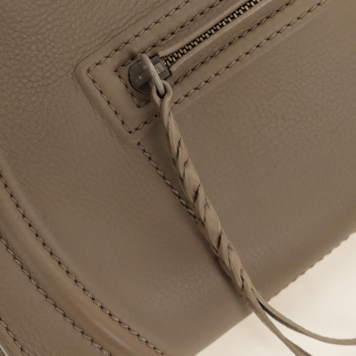 CELINE Luggage Small Square Phantom Hand Bag Leather Beige Auth 190074M