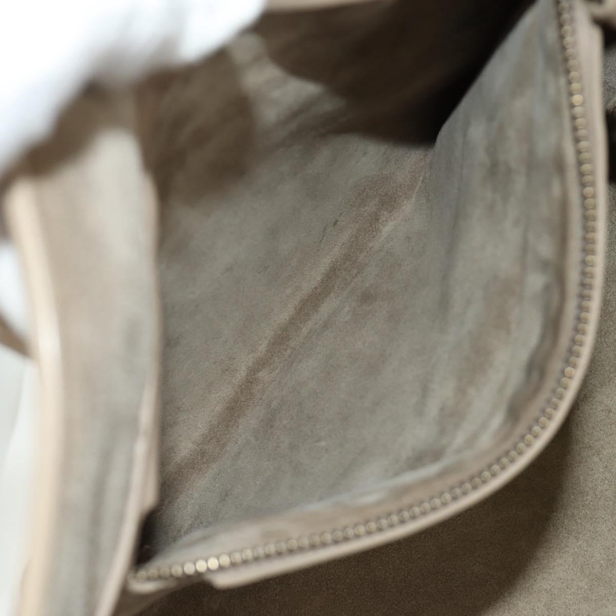 CELINE Luggage Small Square Phantom Hand Bag Leather Beige Auth 190074M