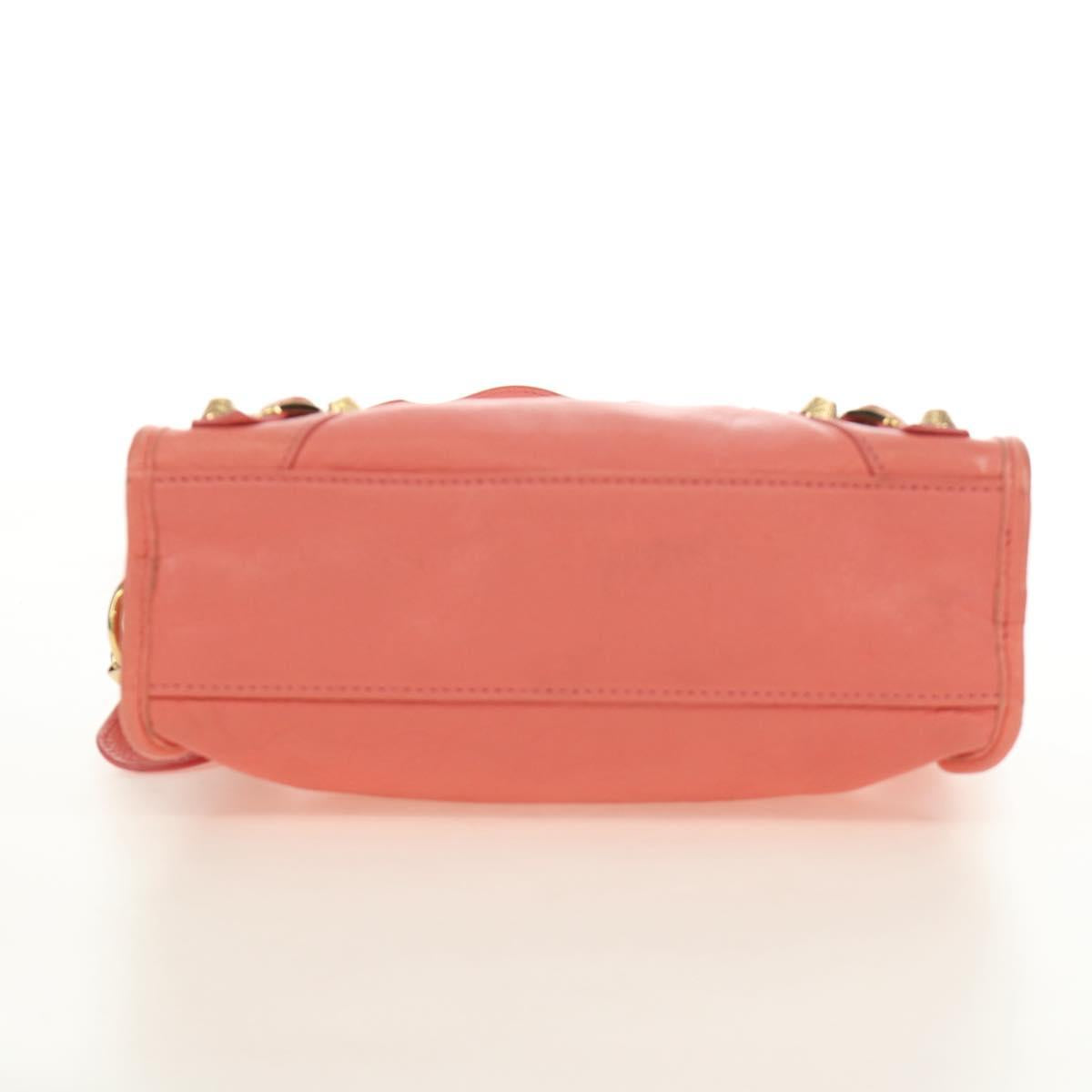 BALENCIAGA Giant Mini City Hand Bag Leather 2way Pink Gold 309544 Auth 190081SAM