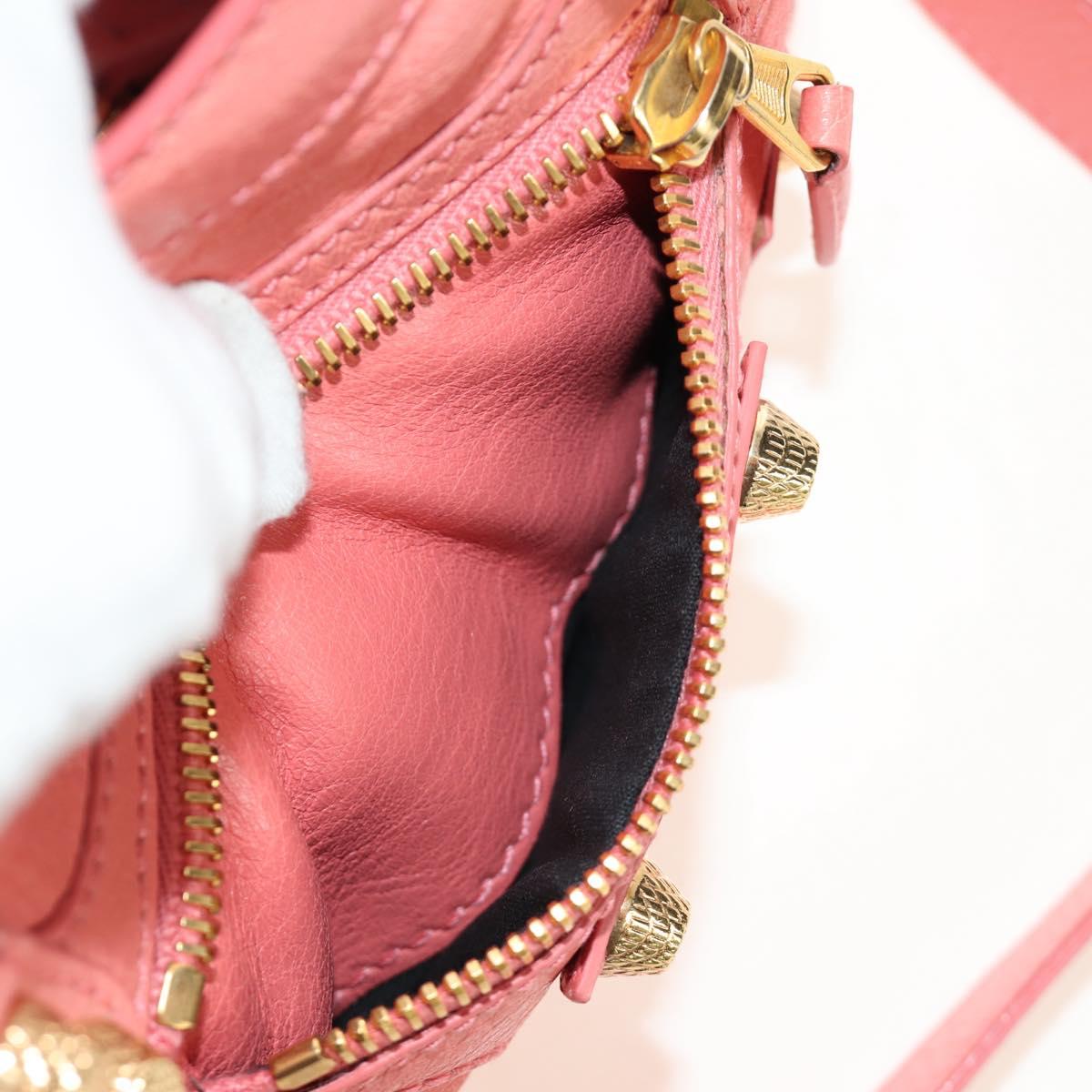 BALENCIAGA Giant Mini City Hand Bag Leather 2way Pink Gold 309544 Auth 190081SAM