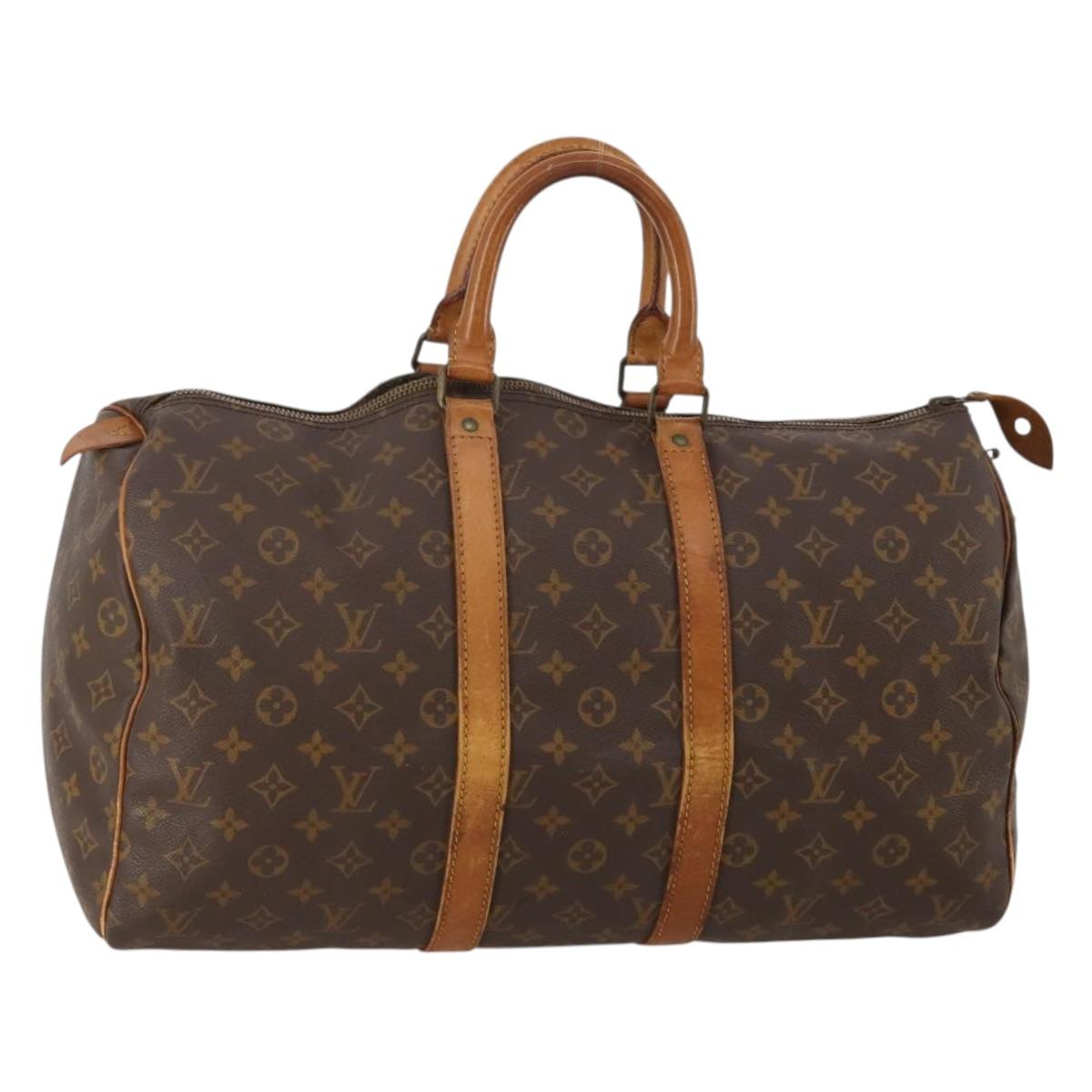 LOUIS VUITTON Monogram Keepall 45 Boston Bag M41428 LV Auth 190103