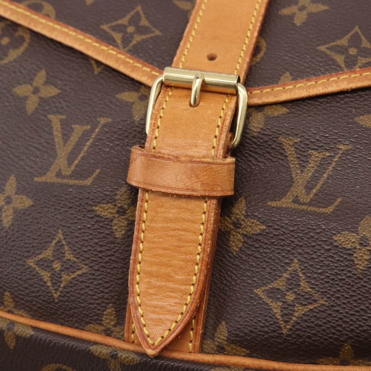 LOUIS VUITTON Monogram Saumur 35 Shoulder Bag M42254 LV Auth 190105A