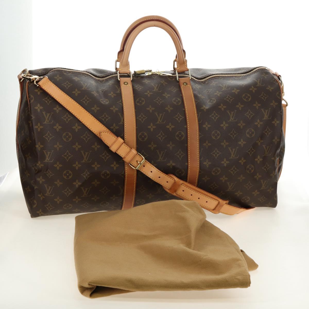 LOUIS VUITTON Monogram Keepall Bandouliere 60 Bag M41412 LV Auth 190106SAV