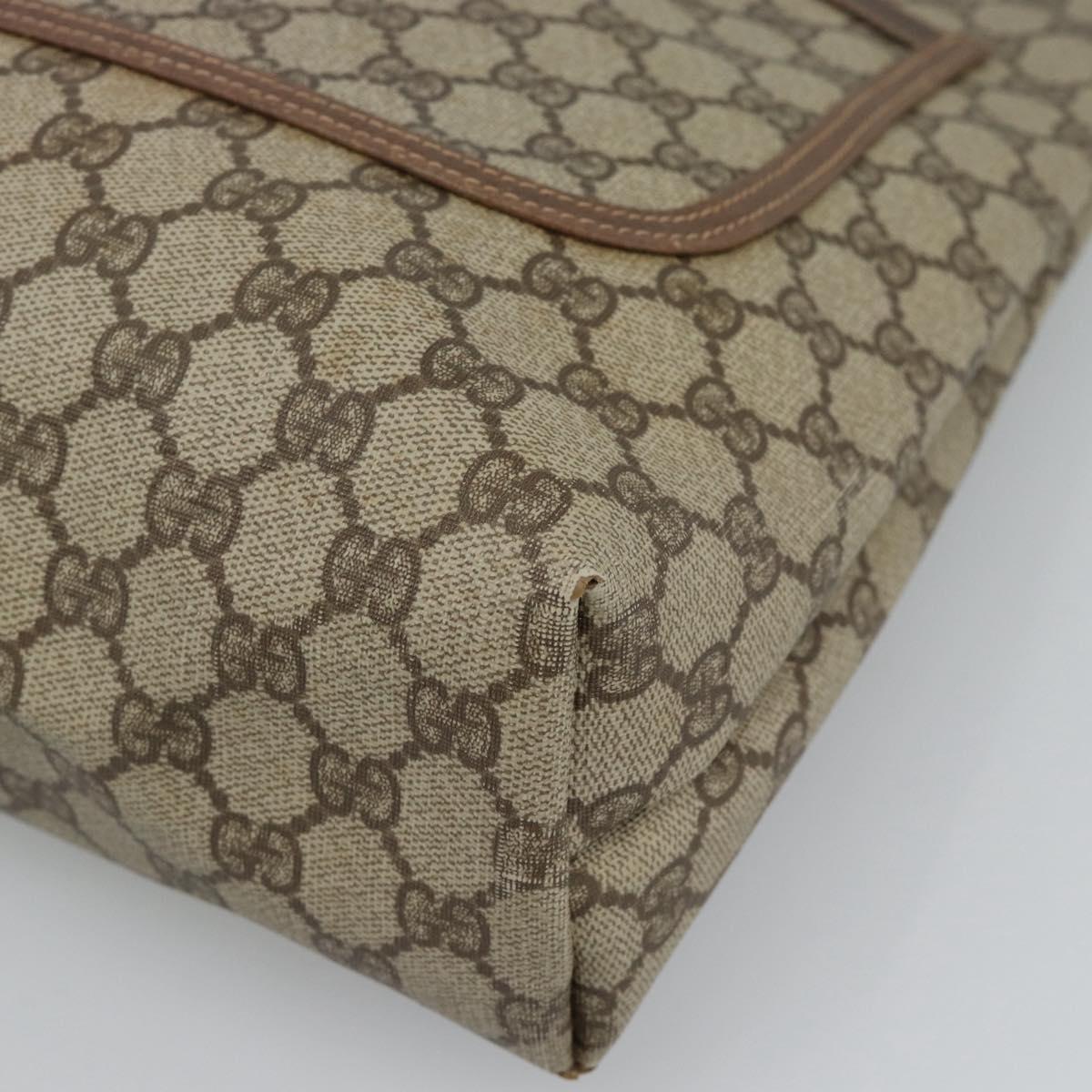 GUCCI GG Supreme Web Sherry Line Tote Bag PVC Beige Red 002 58 6487 Auth 190108