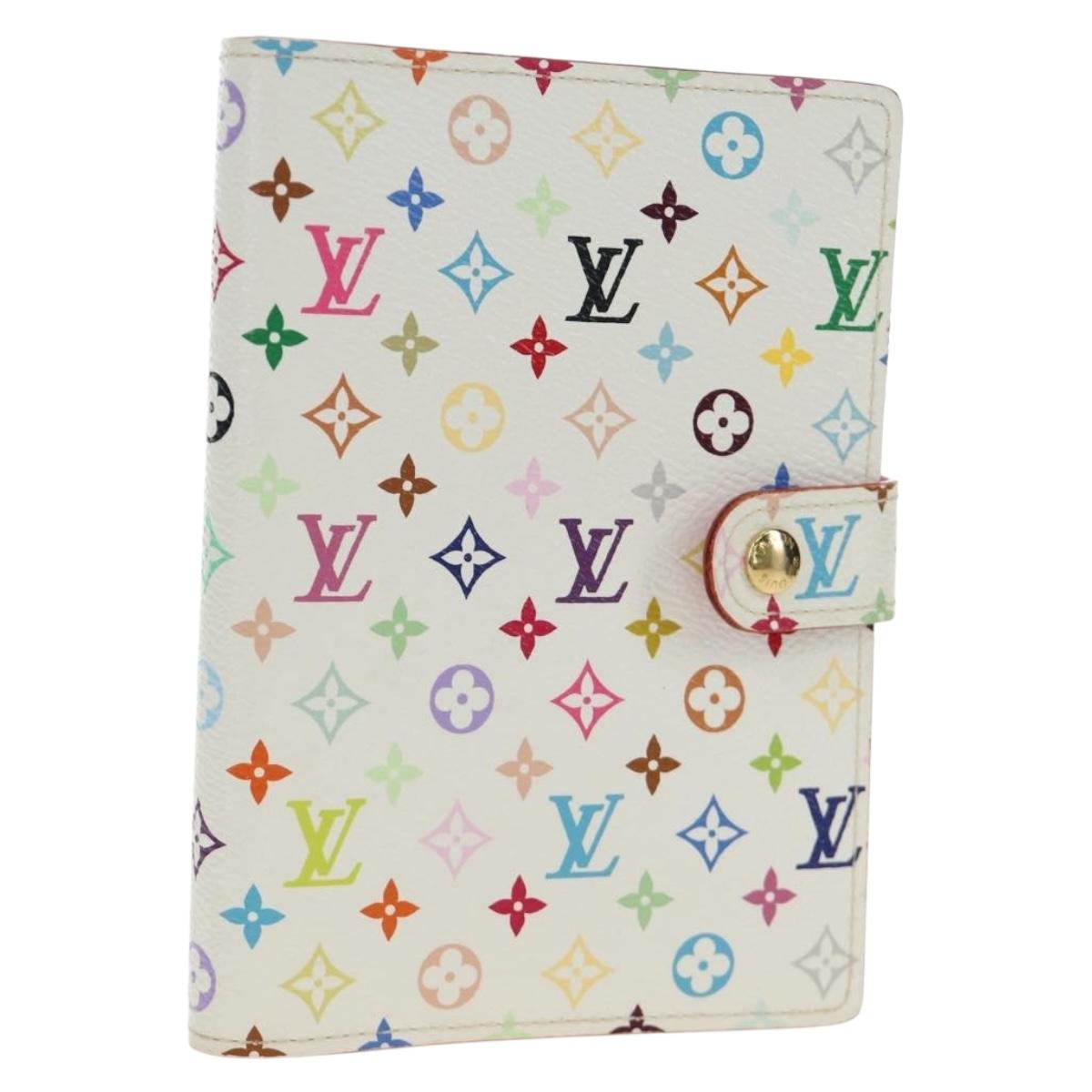 LOUIS VUITTON Monogram Multicolor Agenda PM Cover White R21074 LV Auth 190110M