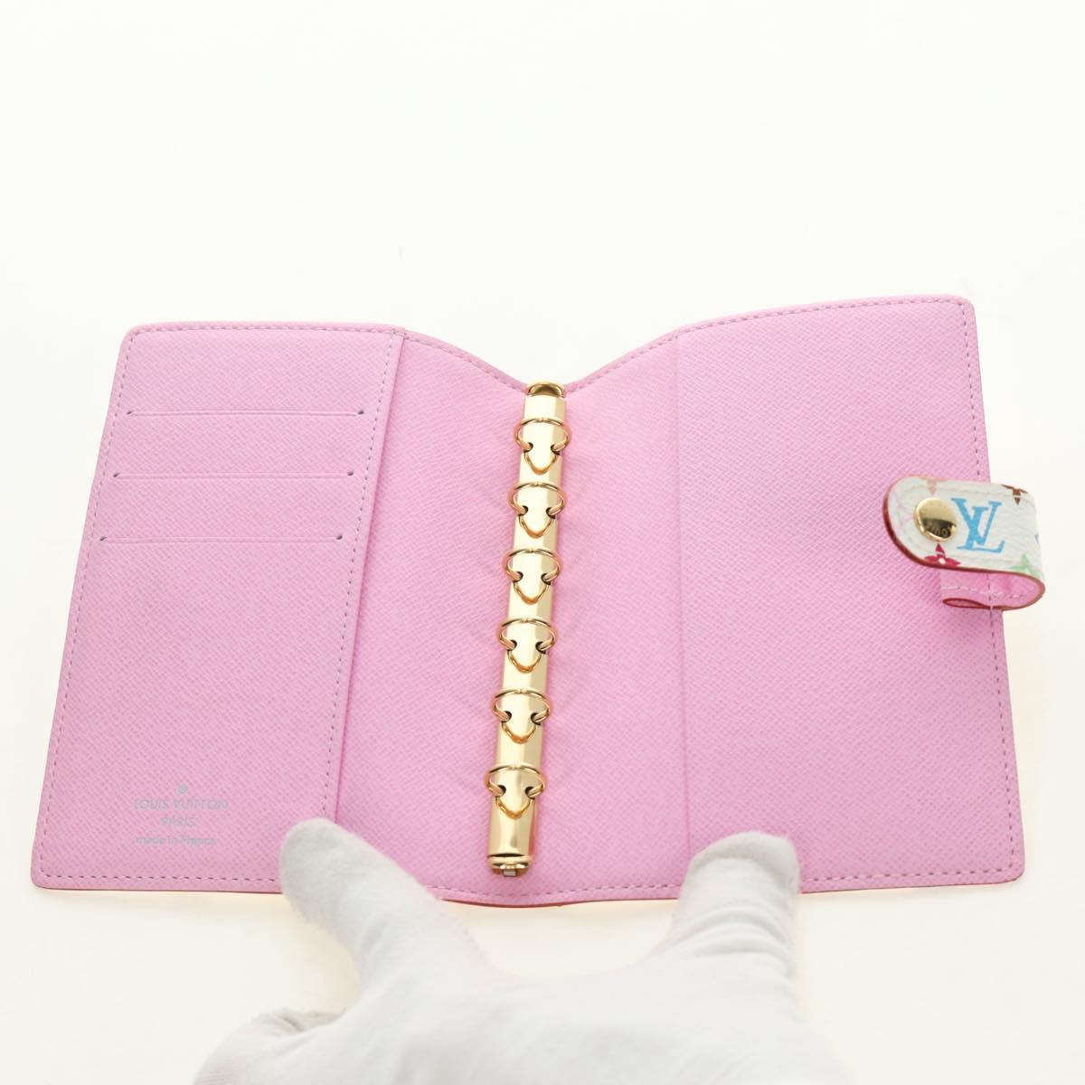 LOUIS VUITTON Monogram Multicolor Agenda PM Cover White R21074 LV Auth 190110M