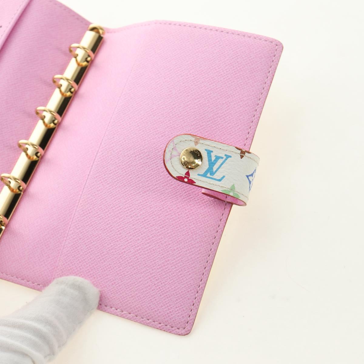 LOUIS VUITTON Monogram Multicolor Agenda PM Cover White R21074 LV Auth 190110M