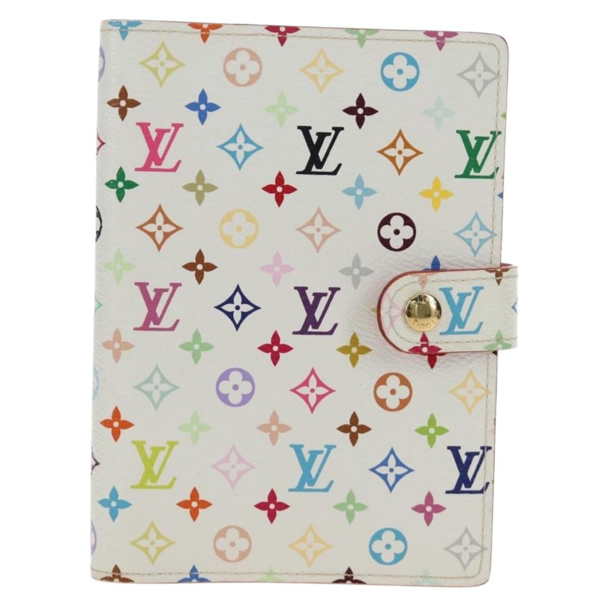 LOUIS VUITTON Monogram Multicolor Agenda PM Cover White R21074 LV Auth 190110M