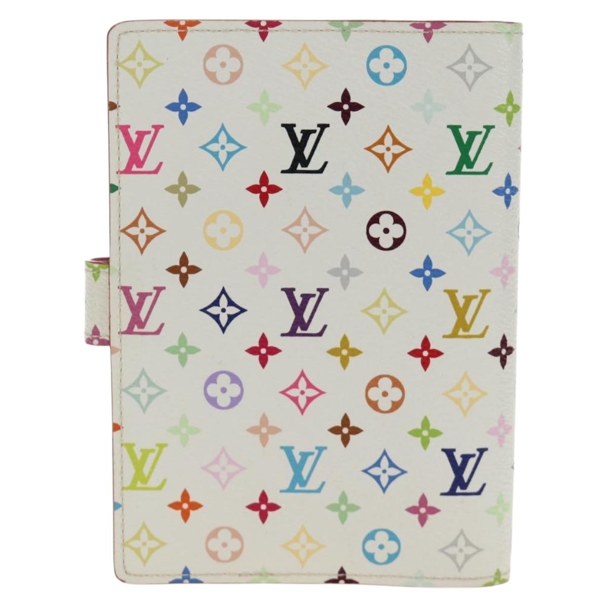 LOUIS VUITTON Monogram Multicolor Agenda PM Cover White R21074 LV Auth 190110M